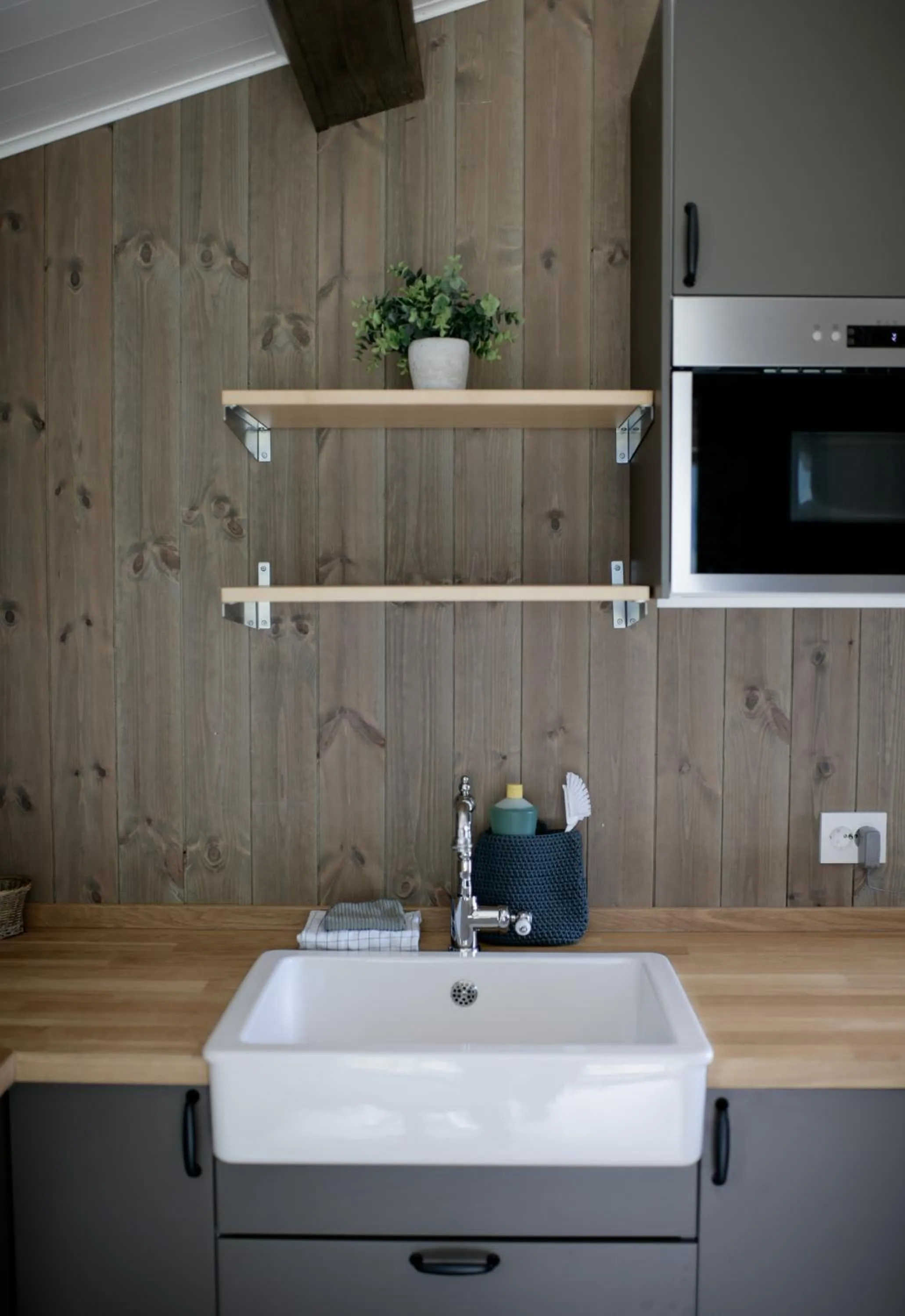 Kitchen or kitchenette in Grande Hytteutleige og Camping