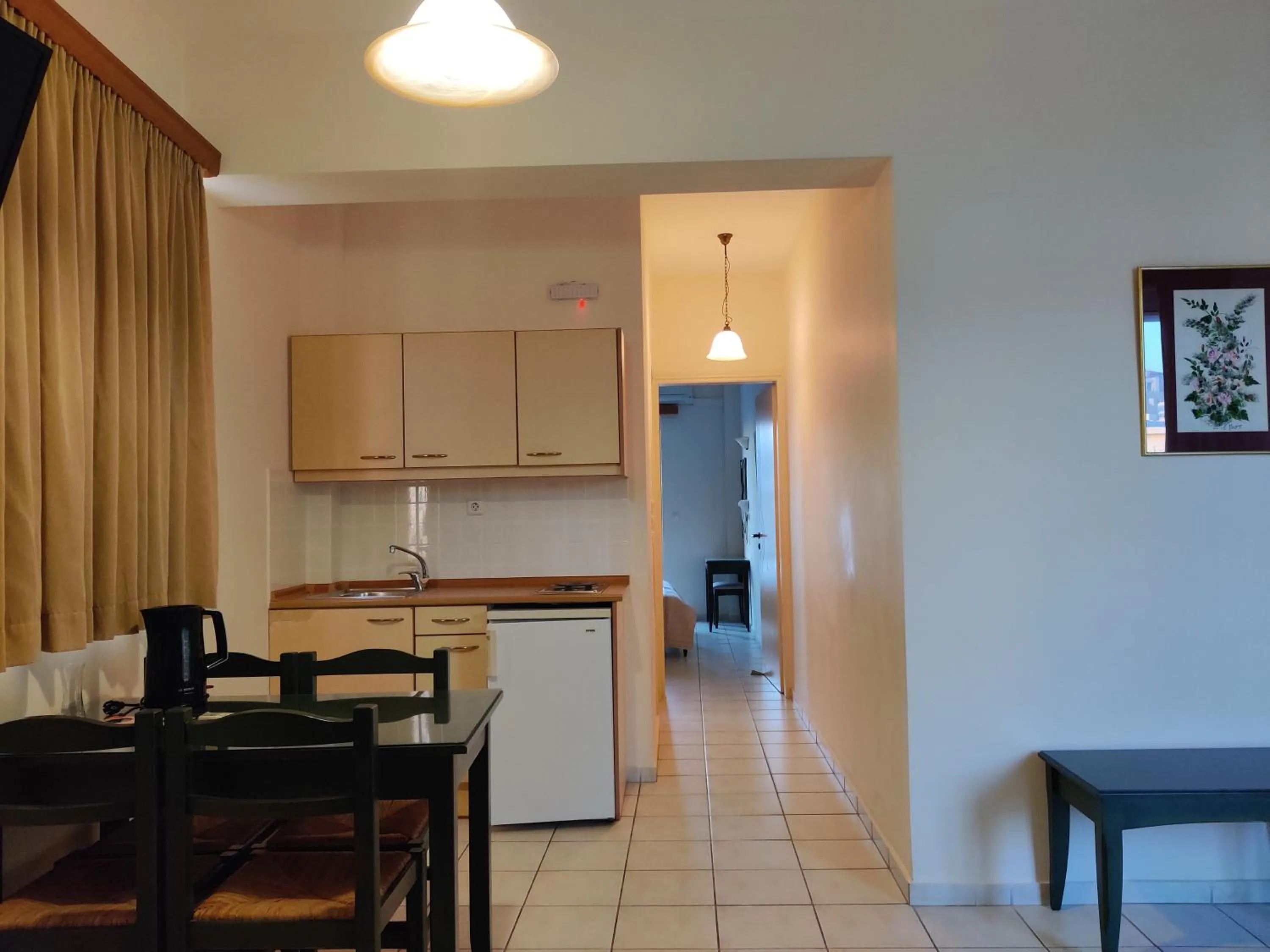 Kitchen or kitchenette in Zannis Hotel