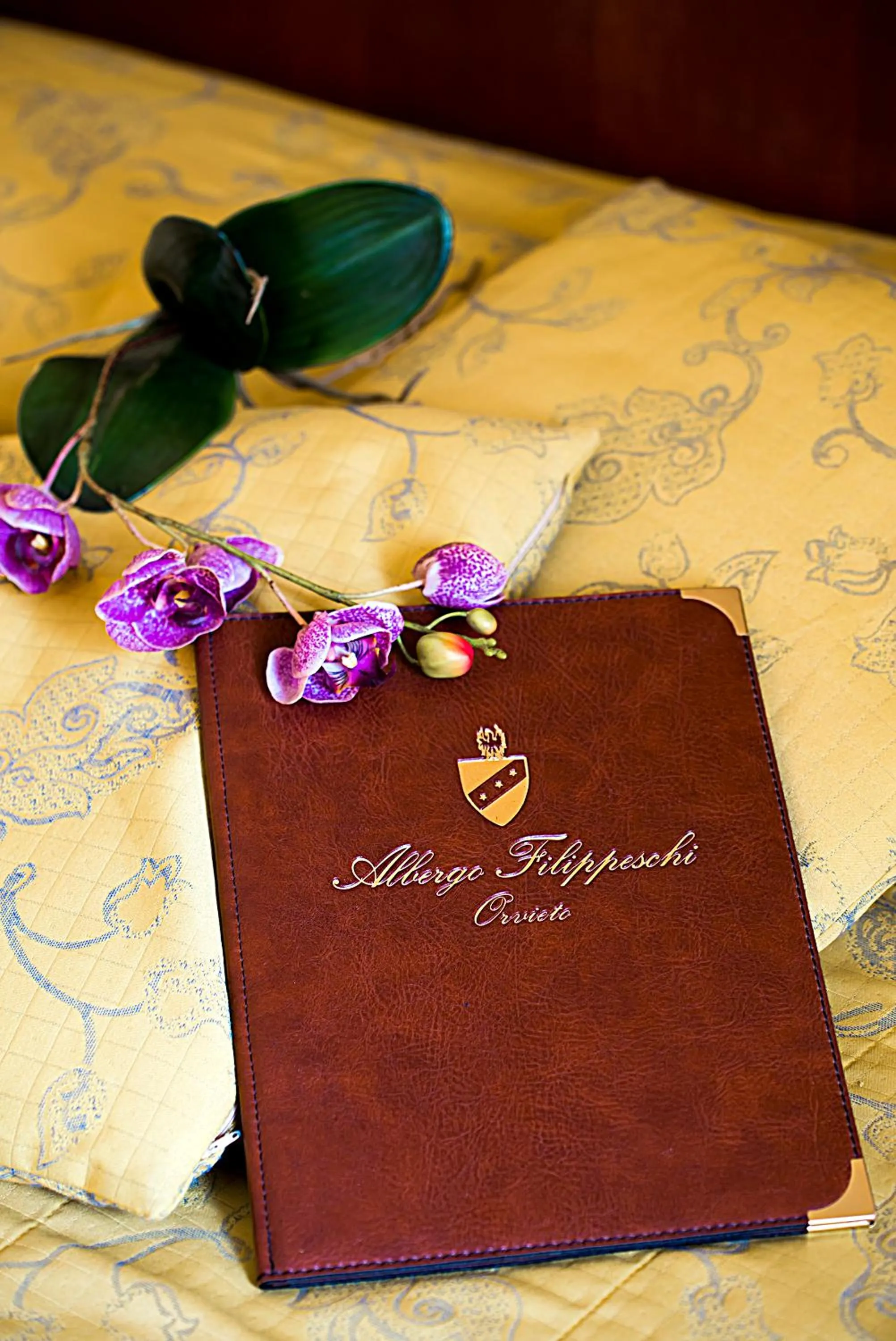 Decorative detail, Bed in Hotel Filippeschi