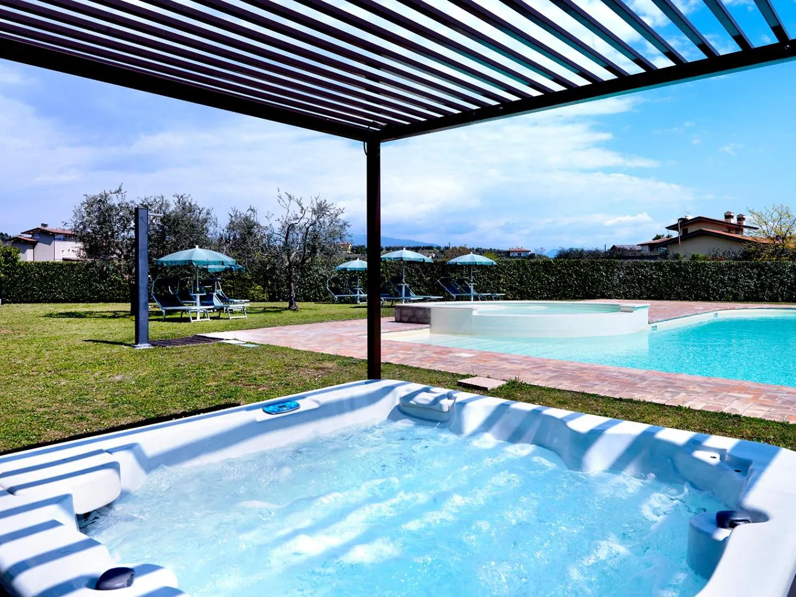 Pool view in Residence Il Melograno