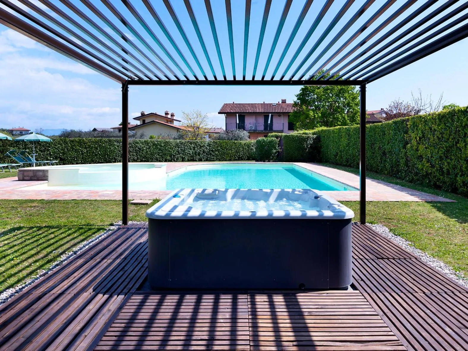 Pool view in Residence Il Melograno