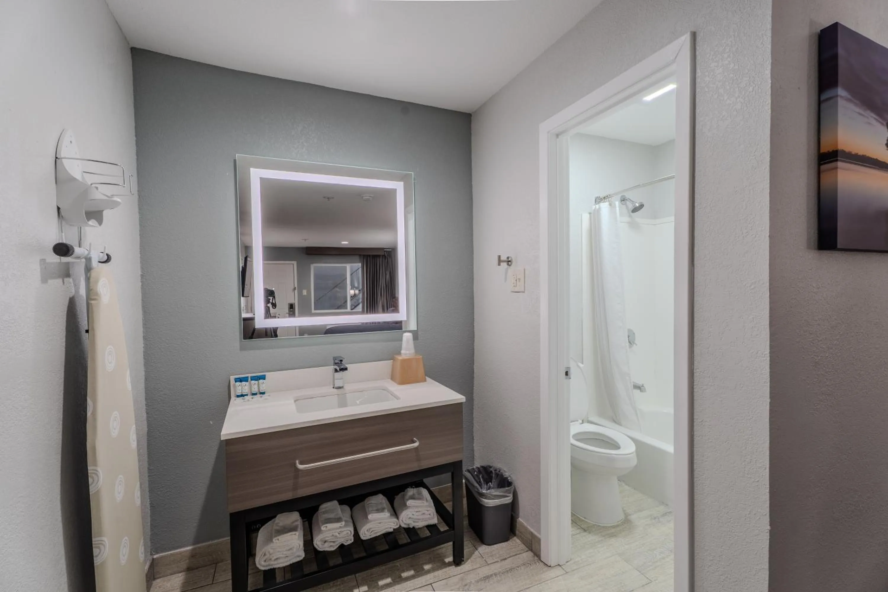 Bathroom in Executive Inn of Arlington, Near AT&T Stadium