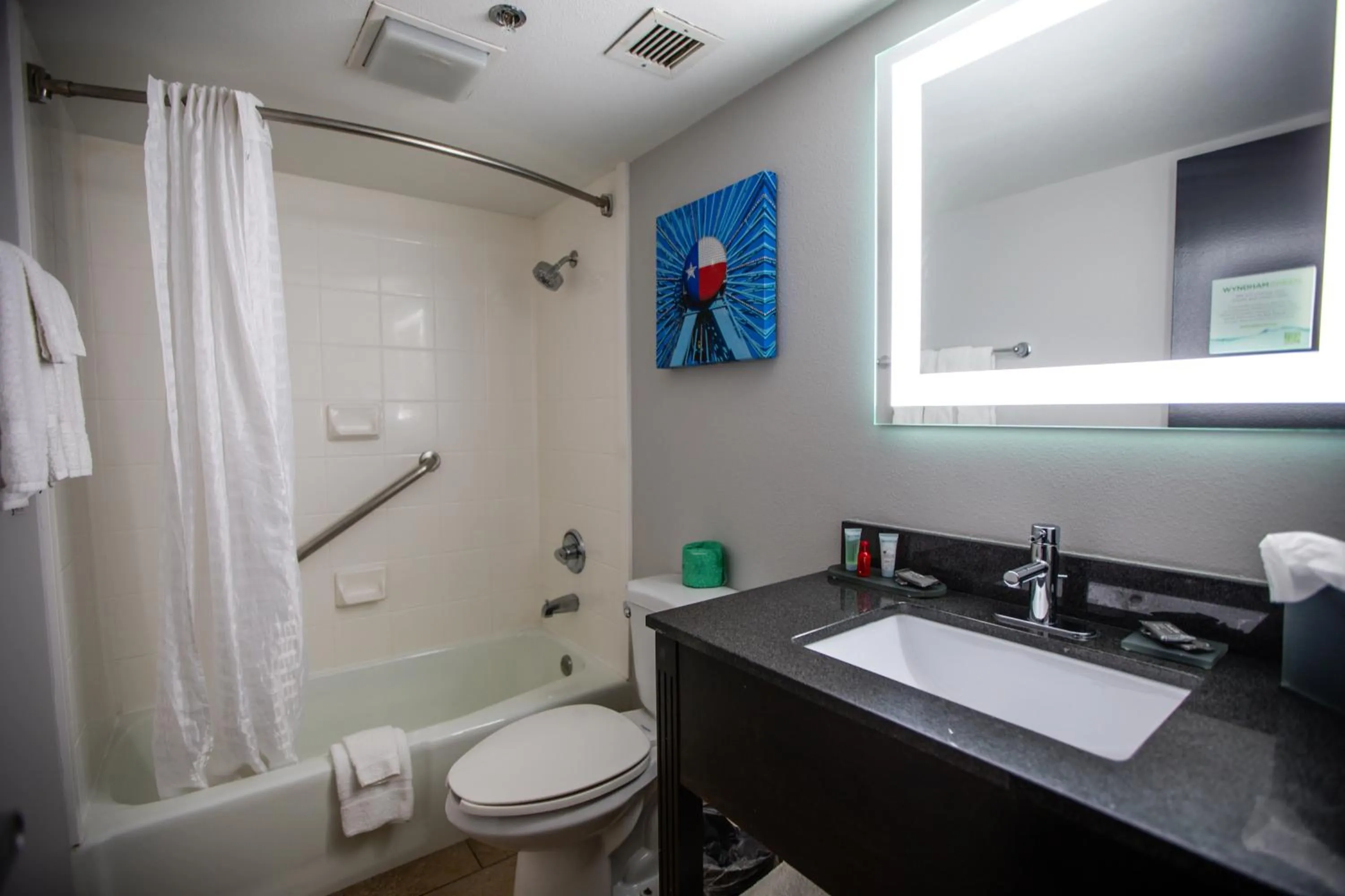 Shower in La Quinta by Wyndham Dallas I-35 Walnut Hill Ln