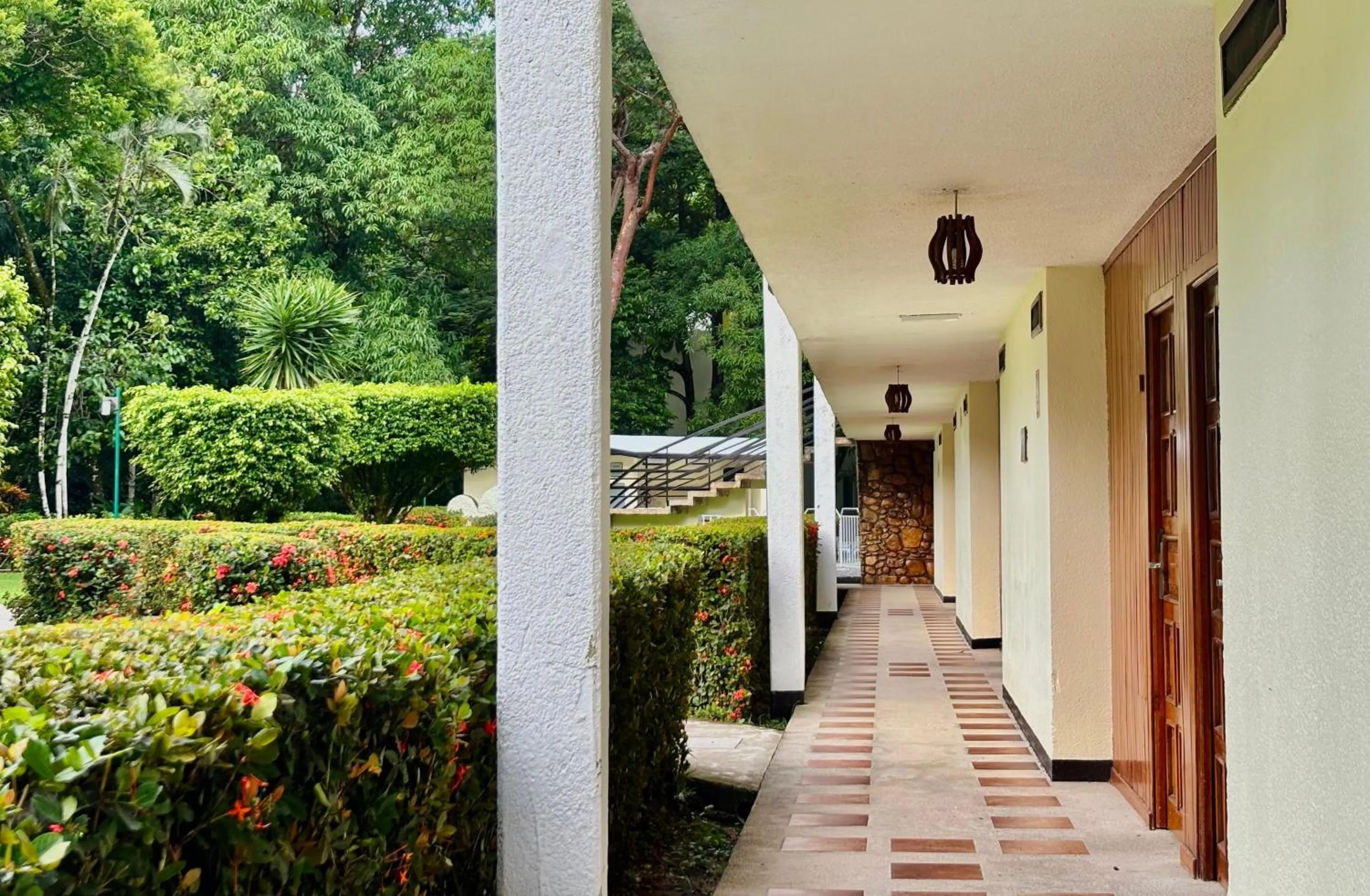 Garden view in Hotel Nututun Palenque