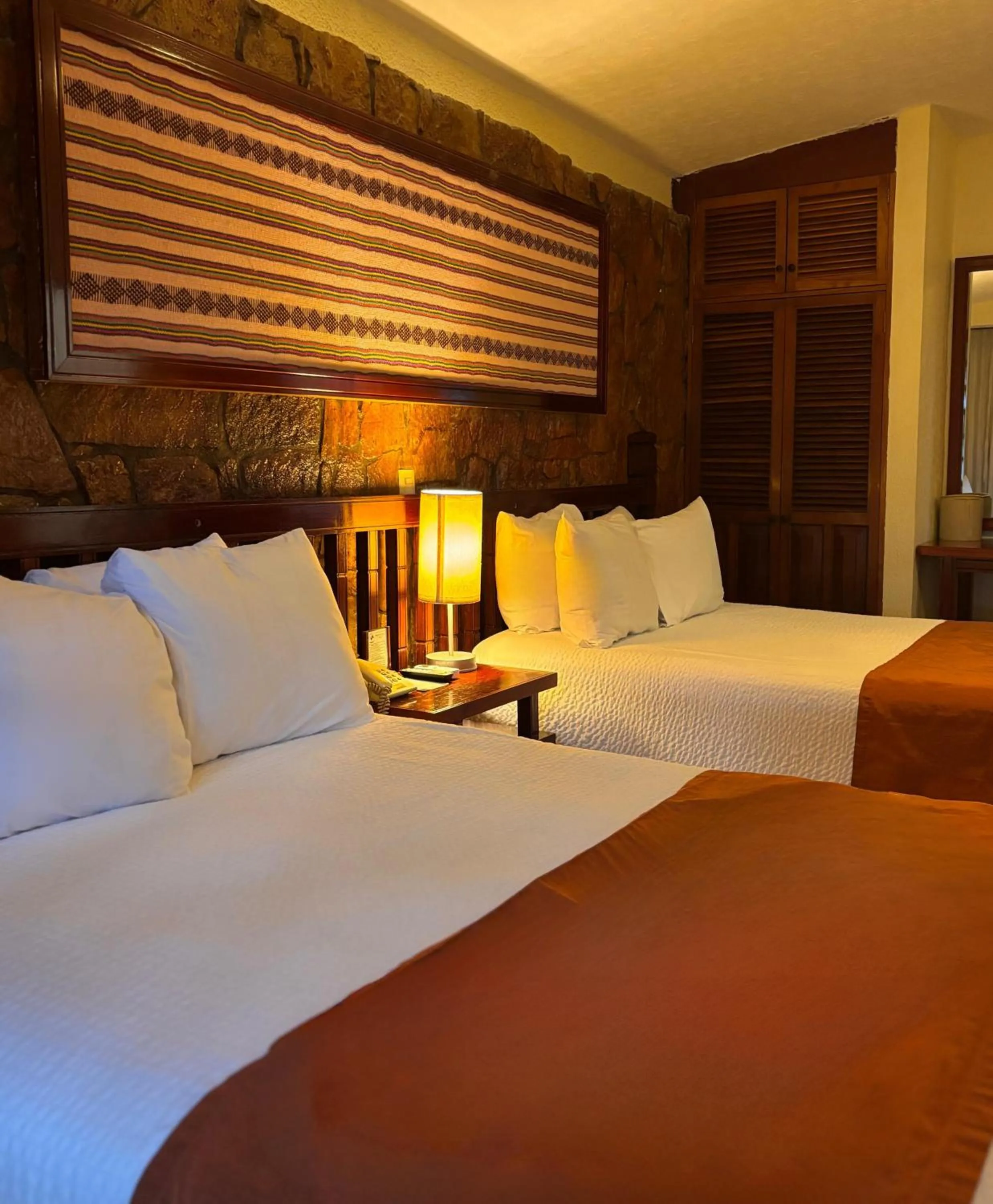 Bed in Hotel Nututun Palenque