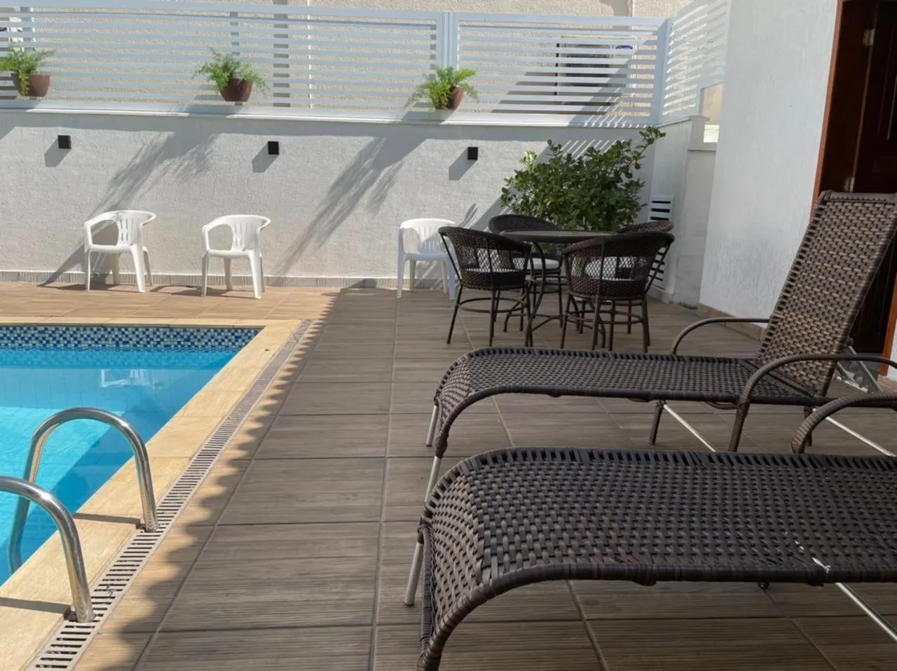 Pool view in Pousada Finlândia