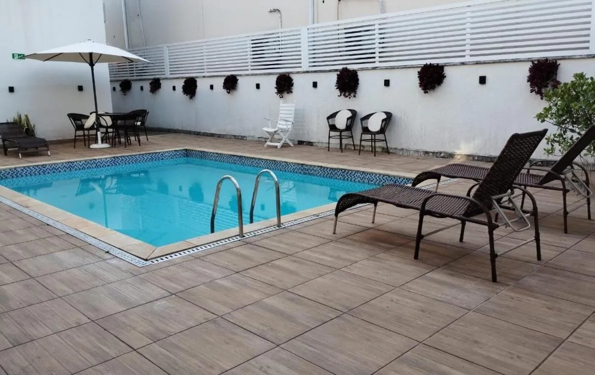 Pool view in Pousada Finlândia