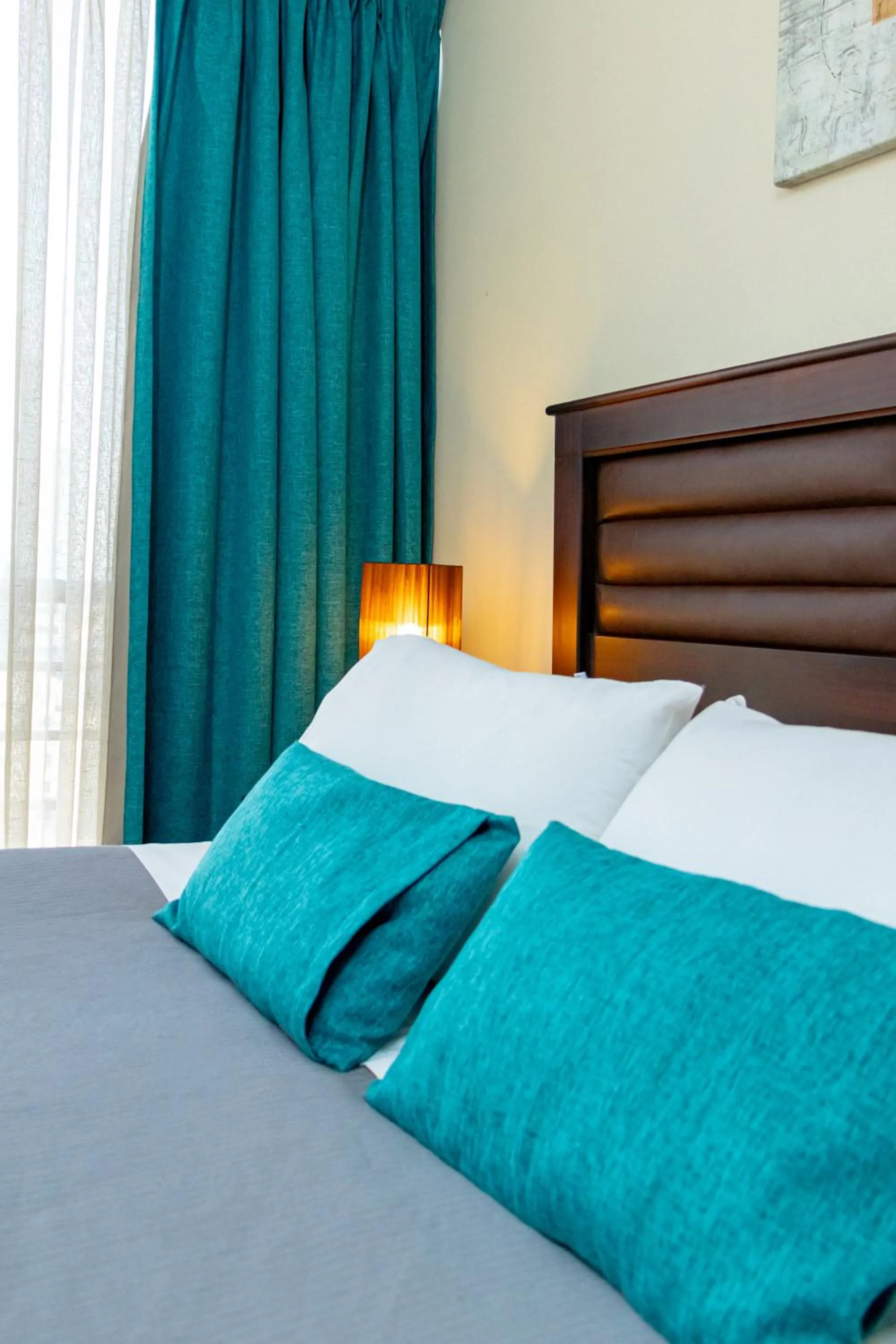 Bedroom, Bed in Departamentos Amoblados Torre Tagle