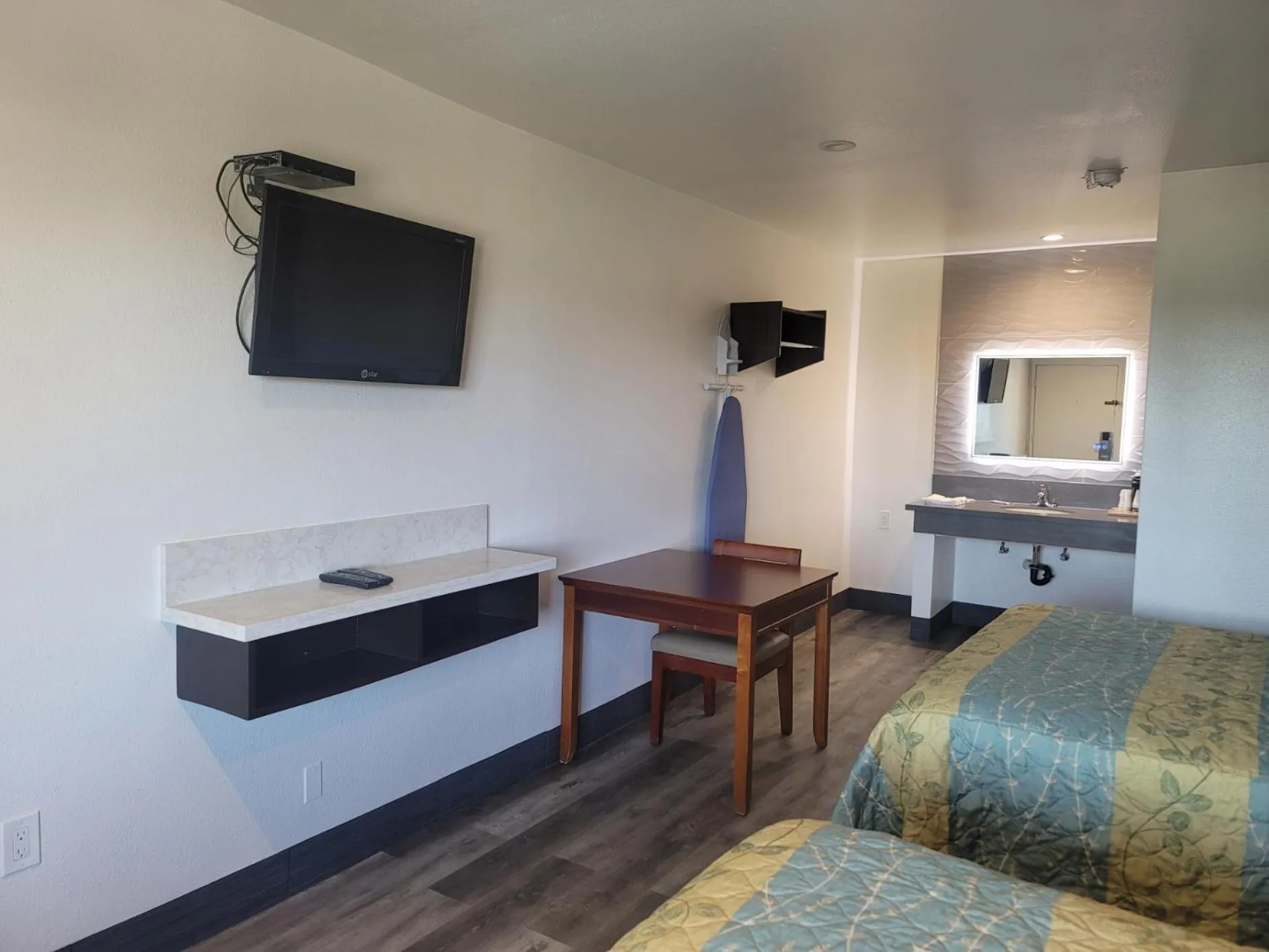 Bed in Motel Moonlight