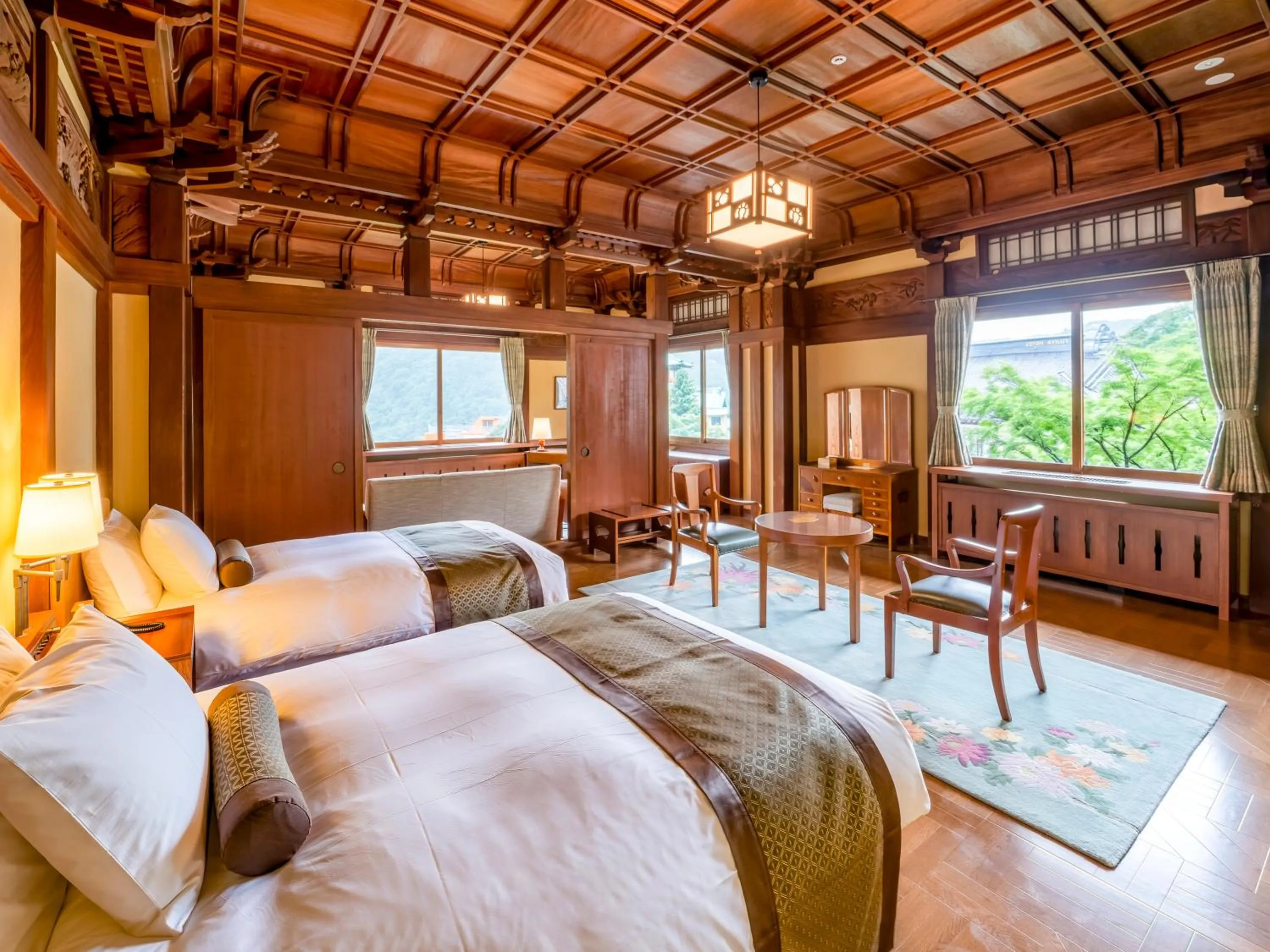 Photo of the whole room, Bed in The Fujiya Hotel