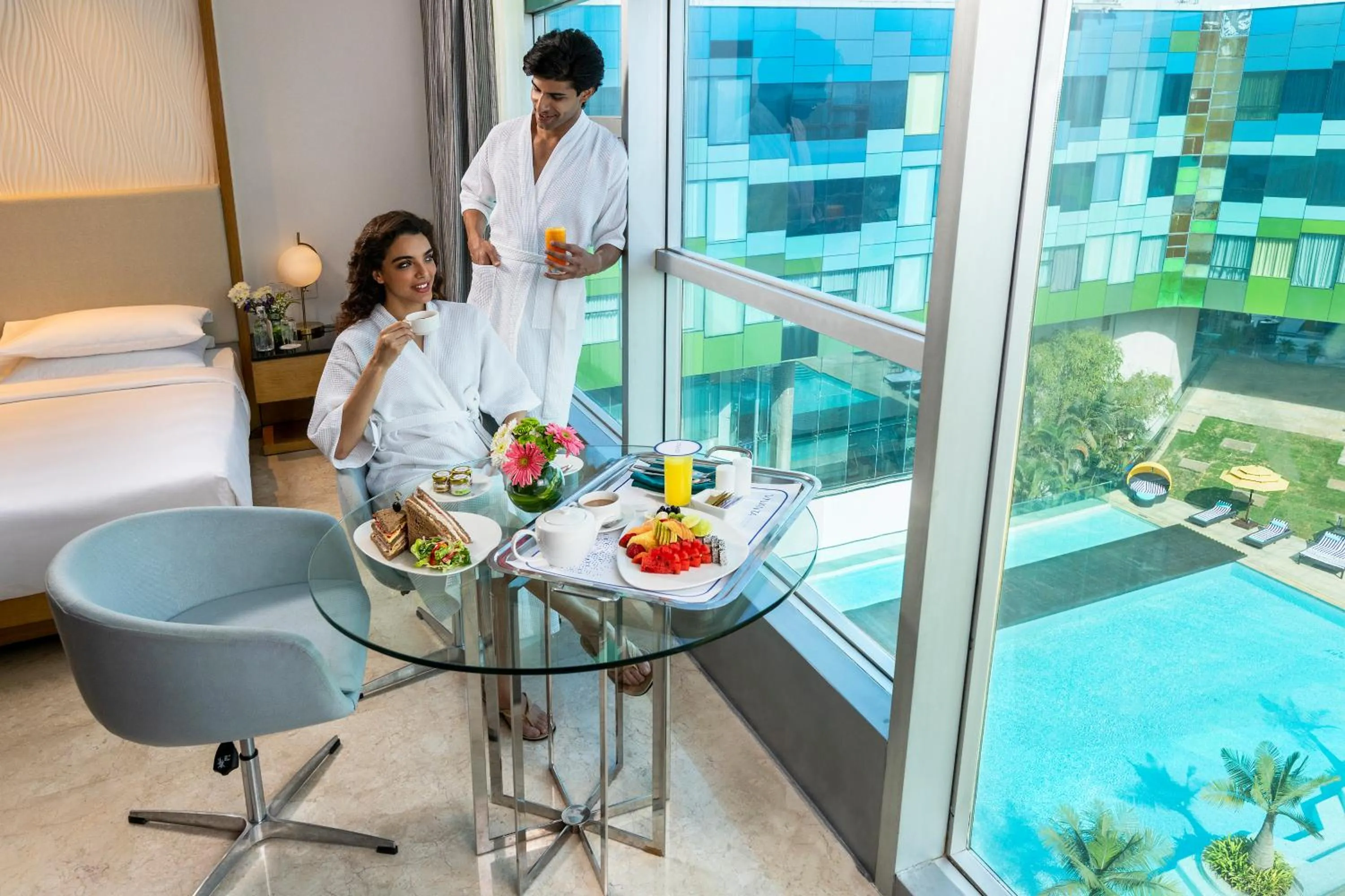 Pool view in Vivanta Bengaluru, Whitefield