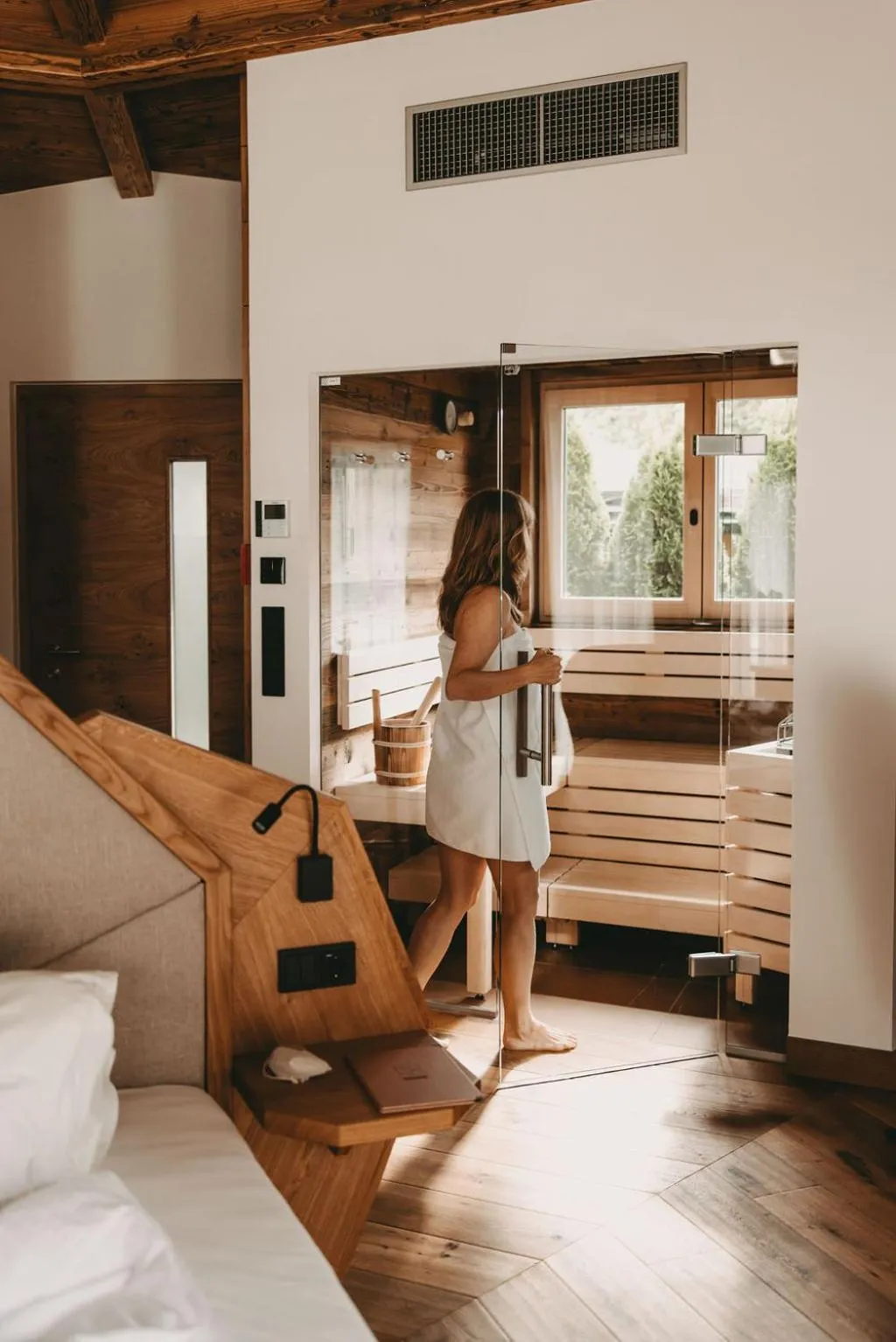 Sauna, Bed in Hotel Rosenhof Murau