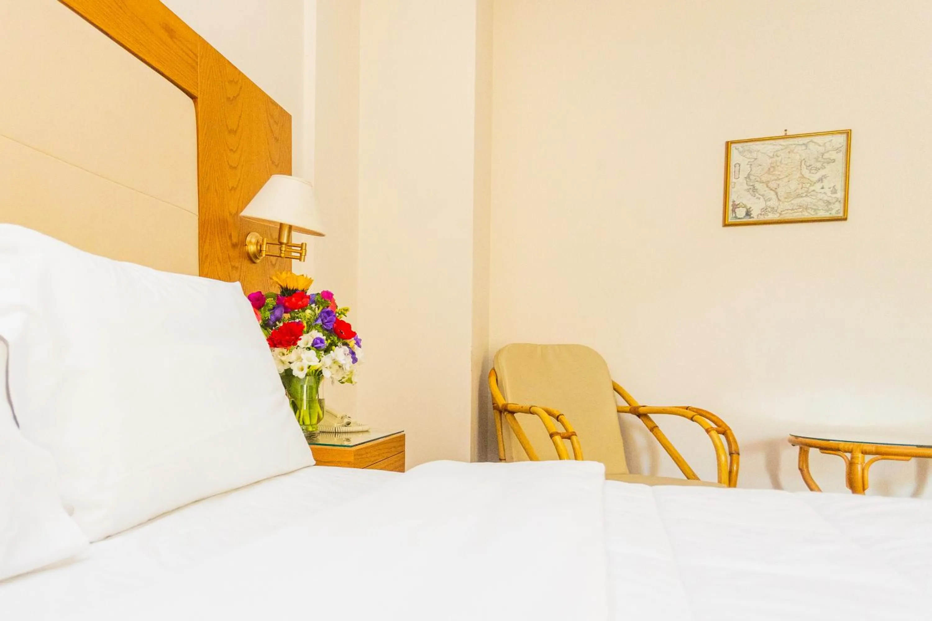 Bed in Hotel Aspassia