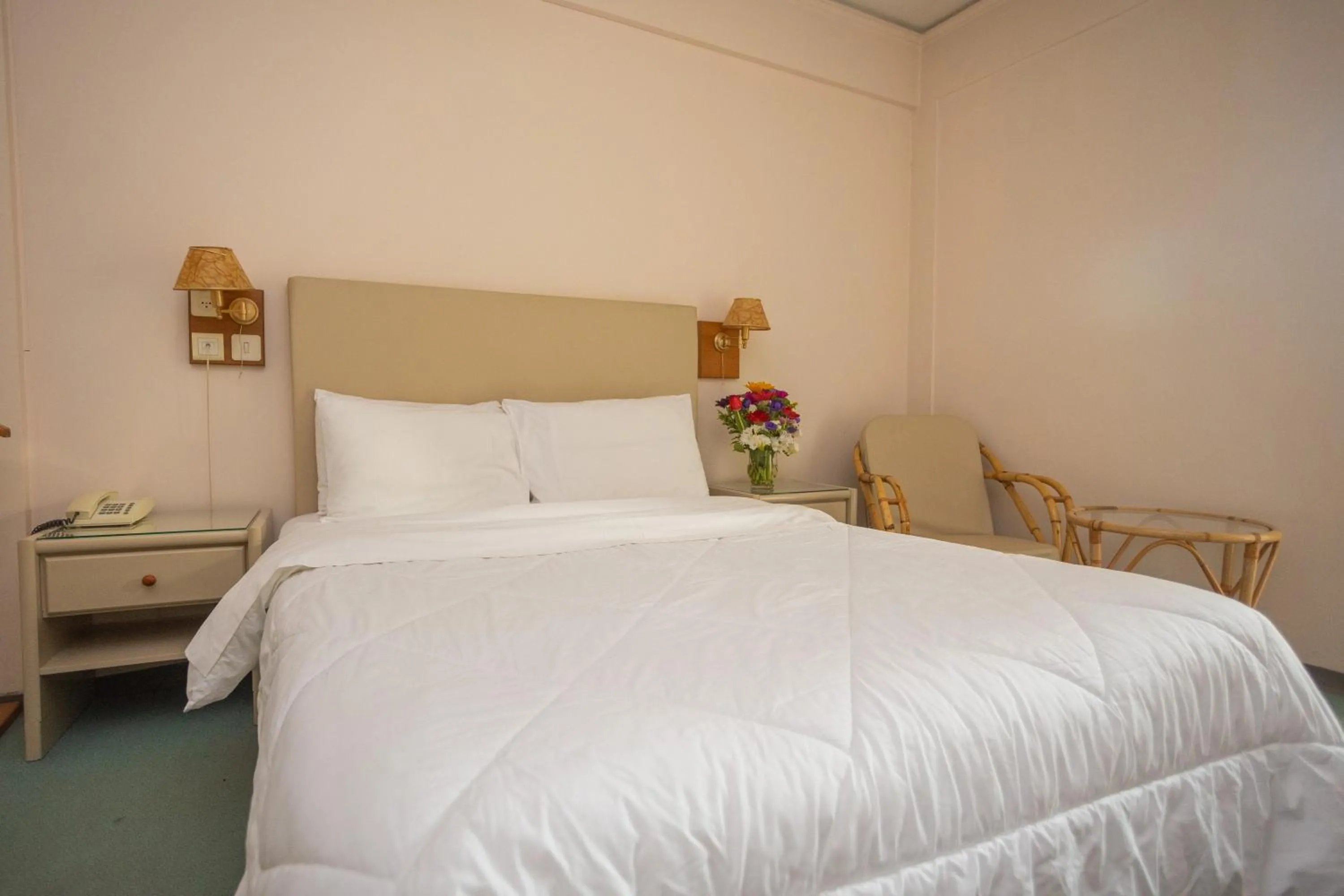 Bed in Hotel Aspassia