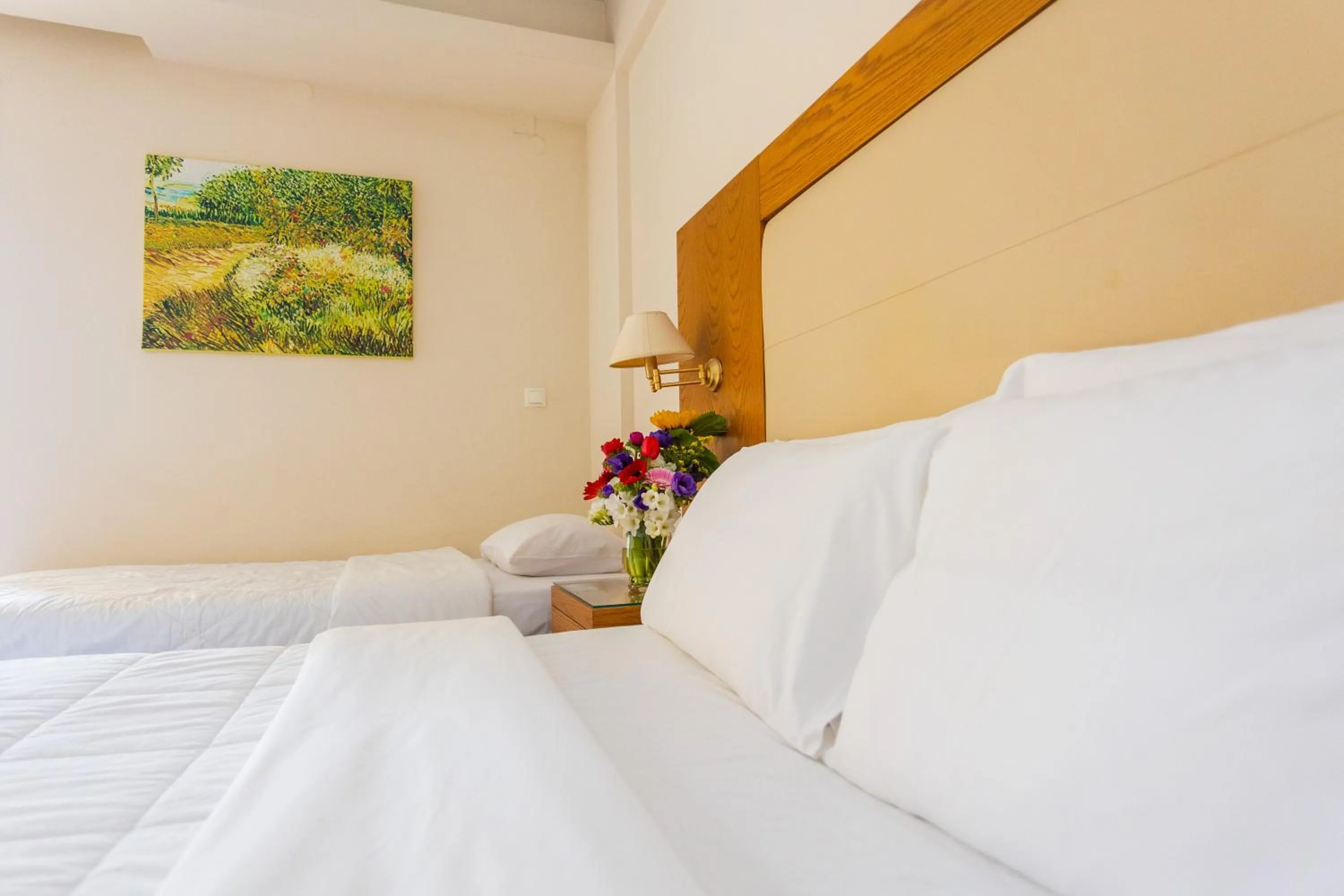 Bed in Hotel Aspassia