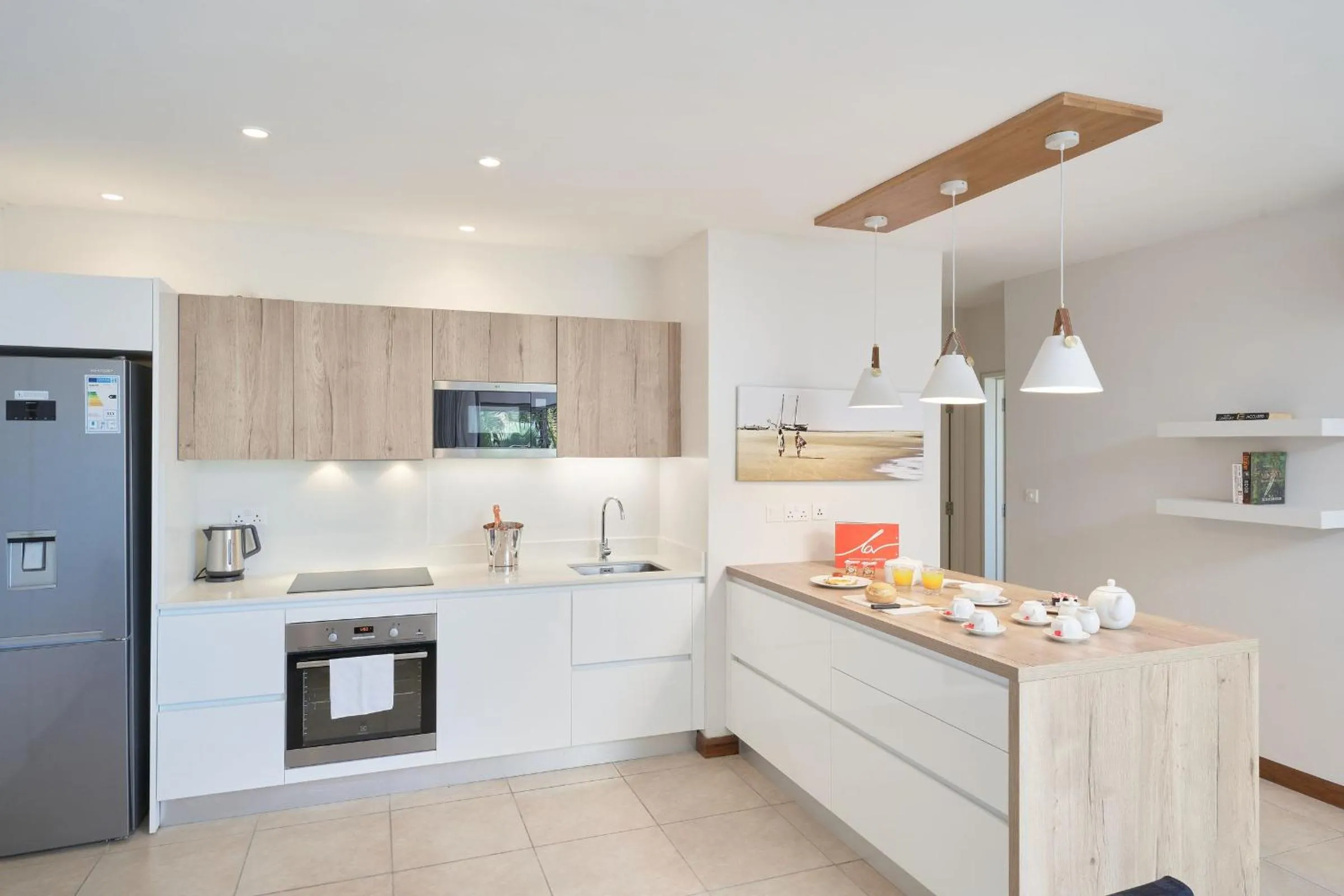 kitchen in Bon Azur Beachfront Suites & Penthouses by LOV Mauritius