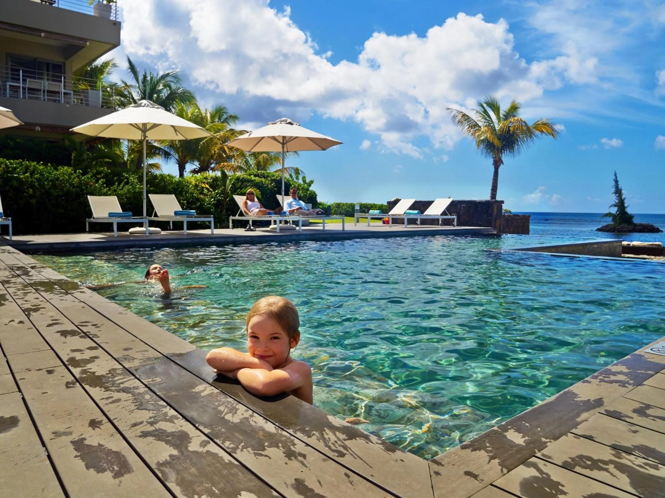 Swimming pool in Bon Azur Beachfront Suites & Penthouses by LOV Mauritius