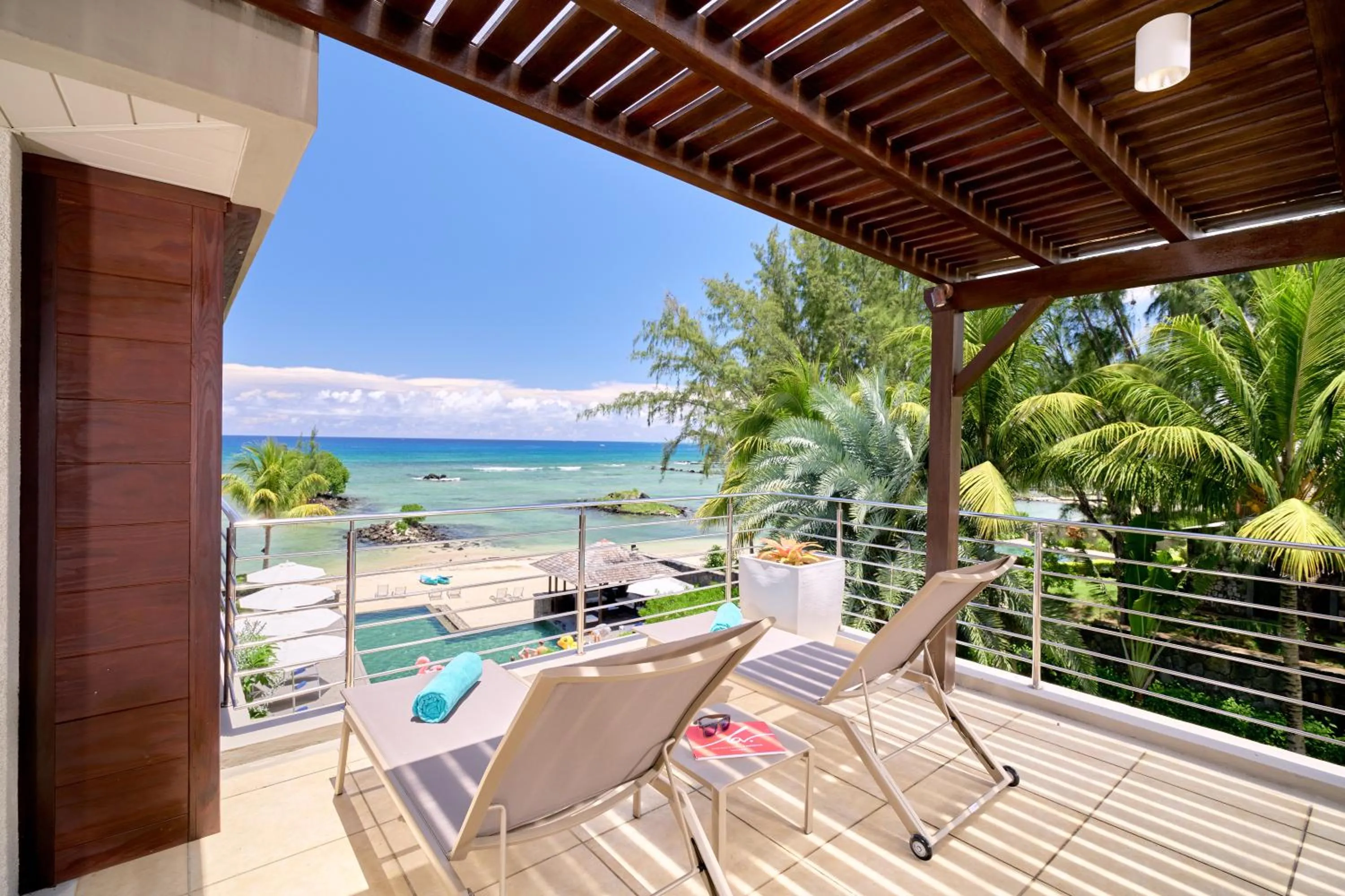 Balcony/Terrace in Bon Azur Beachfront Suites & Penthouses by LOV Mauritius