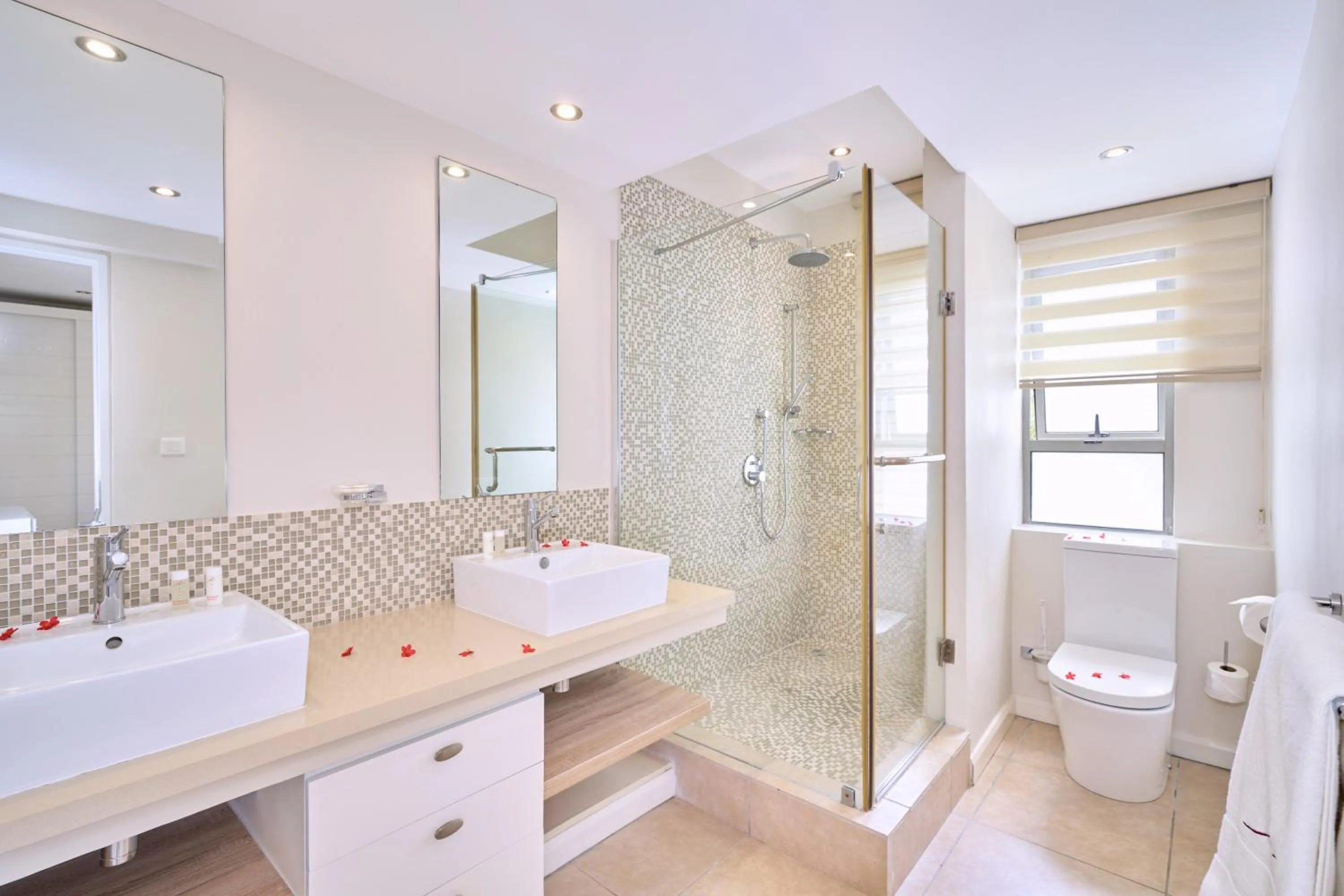 Shower in Bon Azur Beachfront Suites & Penthouses by LOV Mauritius