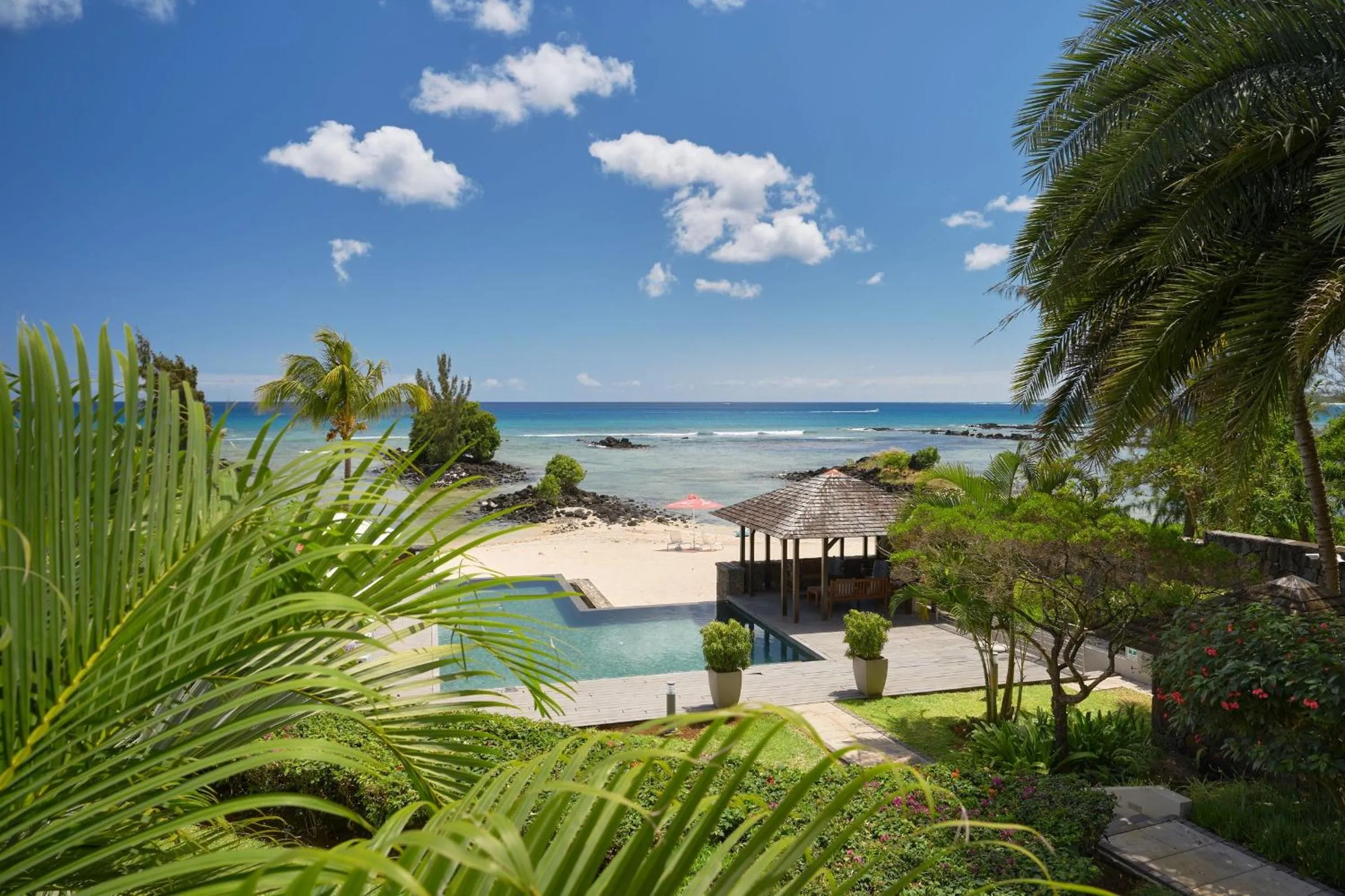Pool view in Bon Azur Beachfront Suites & Penthouses by LOV Mauritius