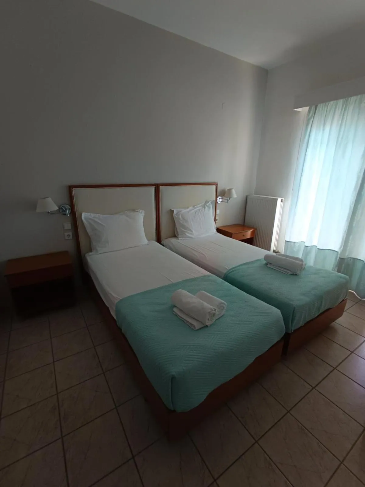 Bed in Stavros Beach Hotel