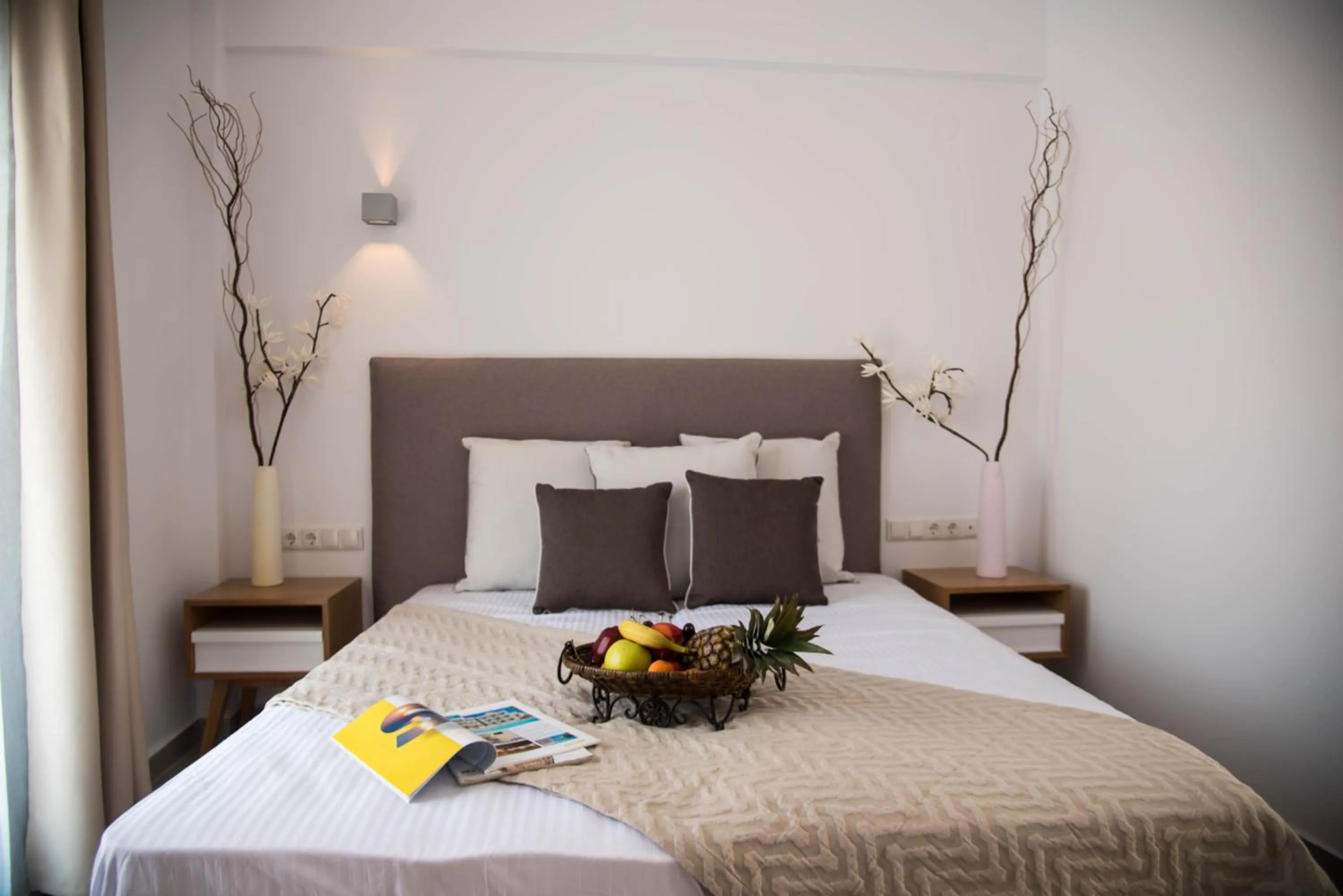 Bed in Stavros Beach Hotel