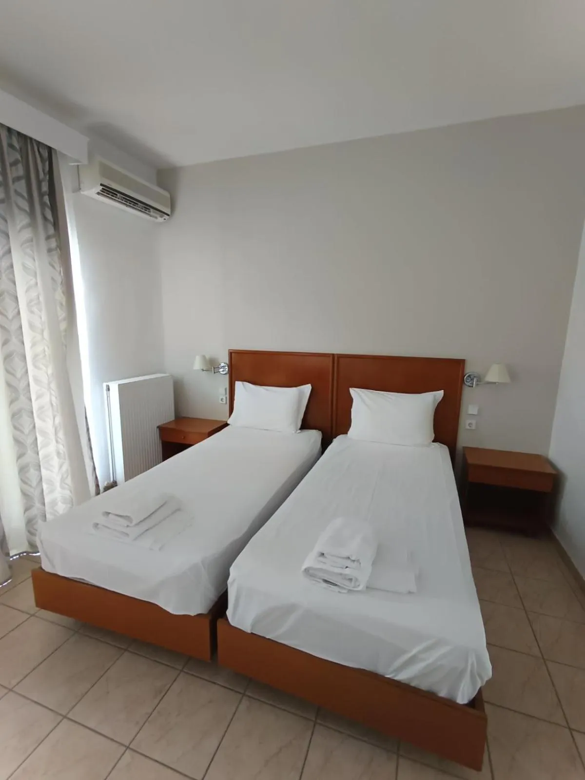 Bed in Stavros Beach Hotel