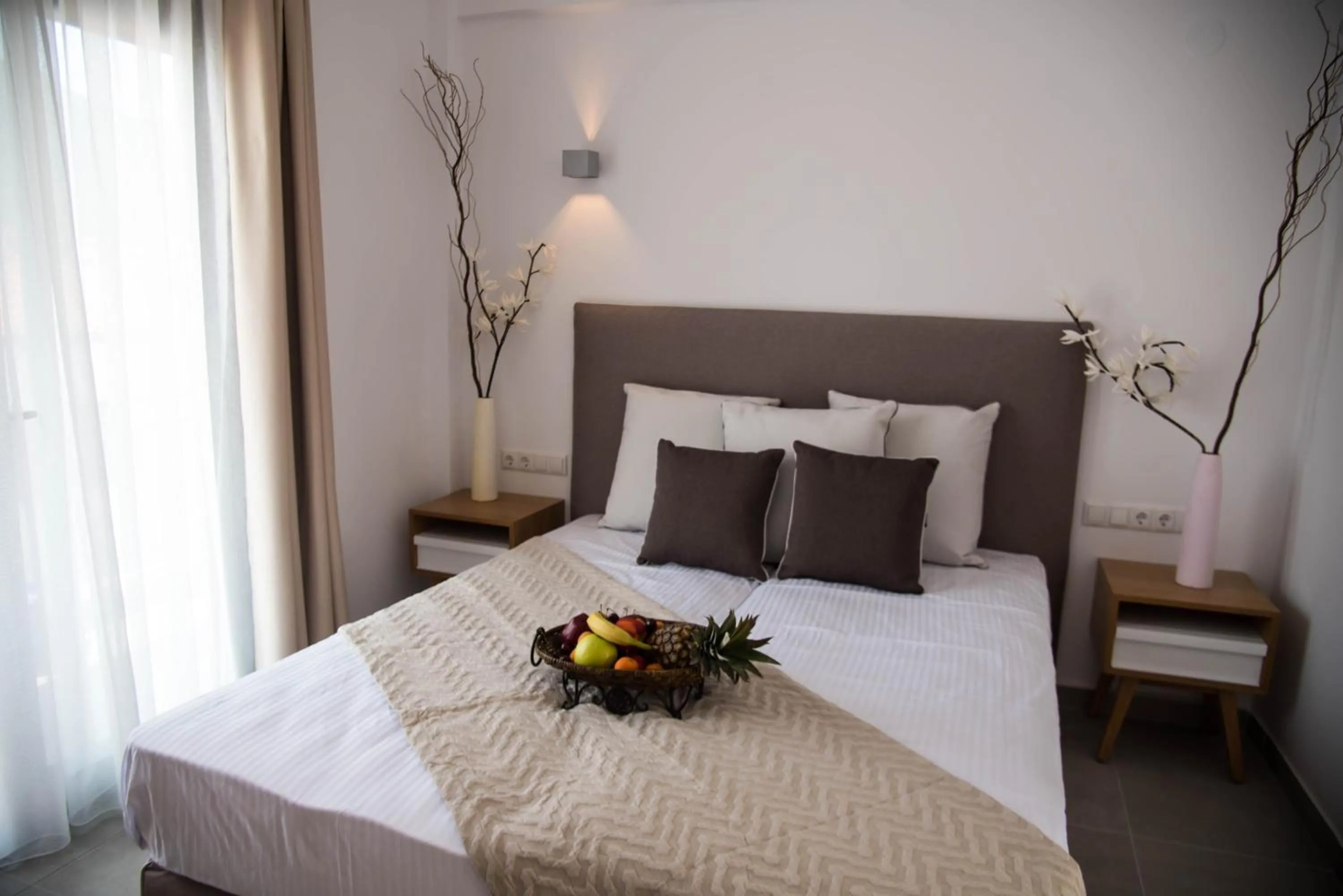 Bed in Stavros Beach Hotel