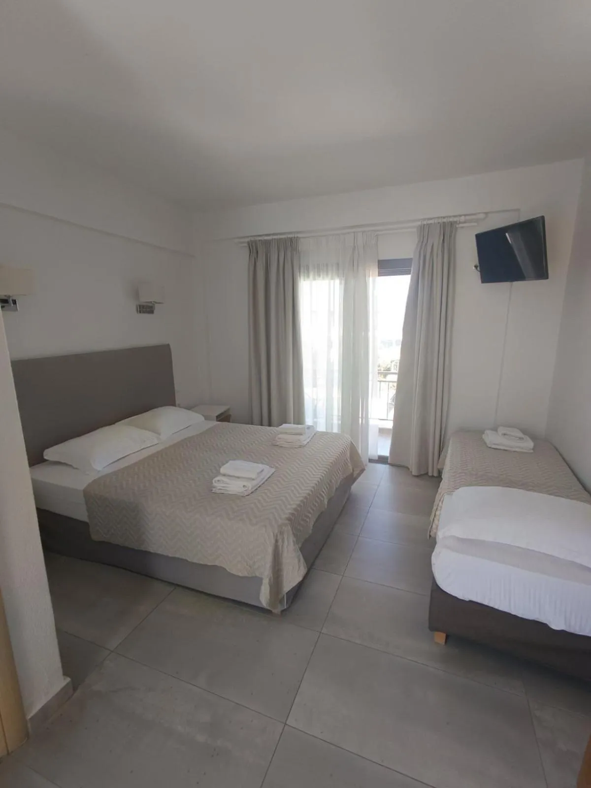 Bed in Stavros Beach Hotel