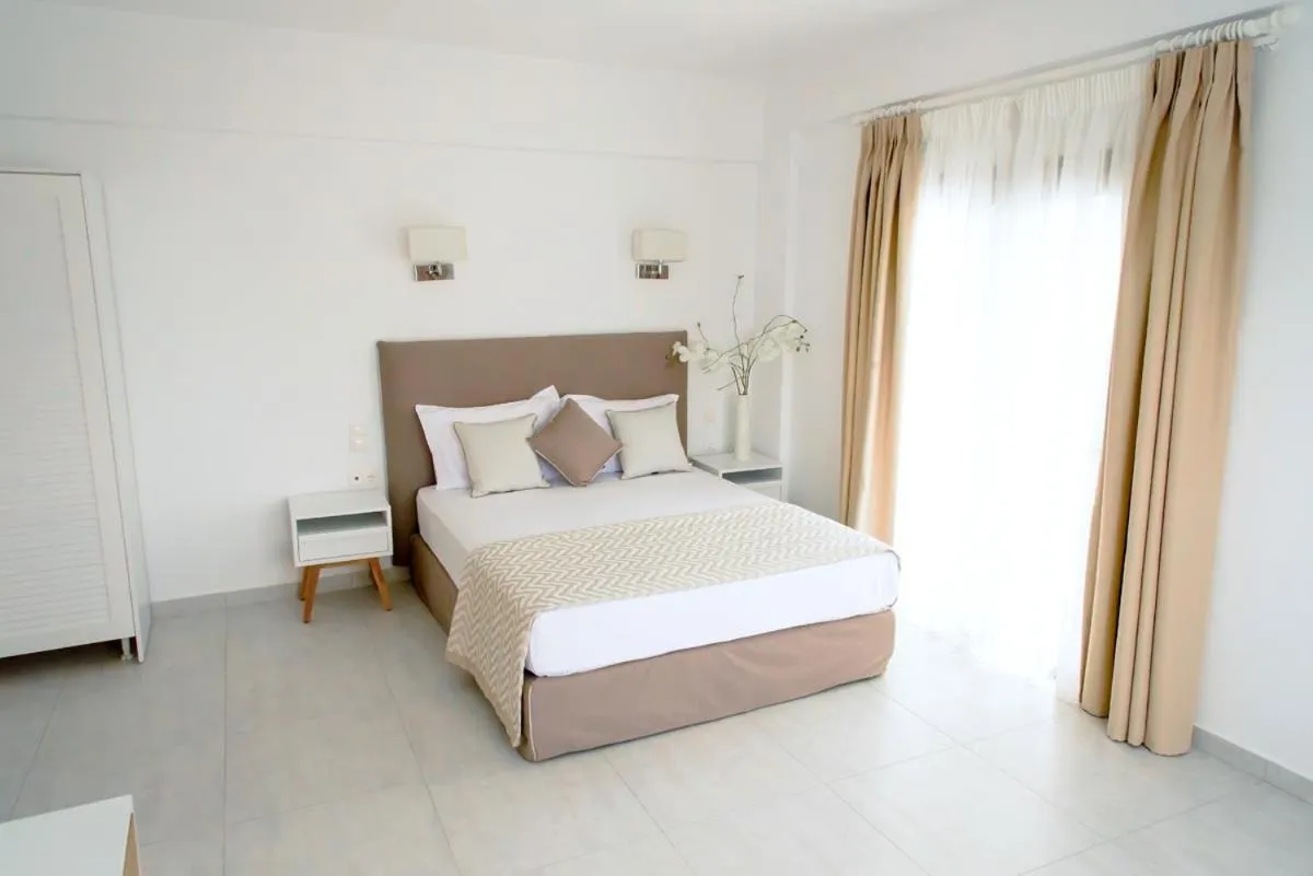Bed in Stavros Beach Hotel