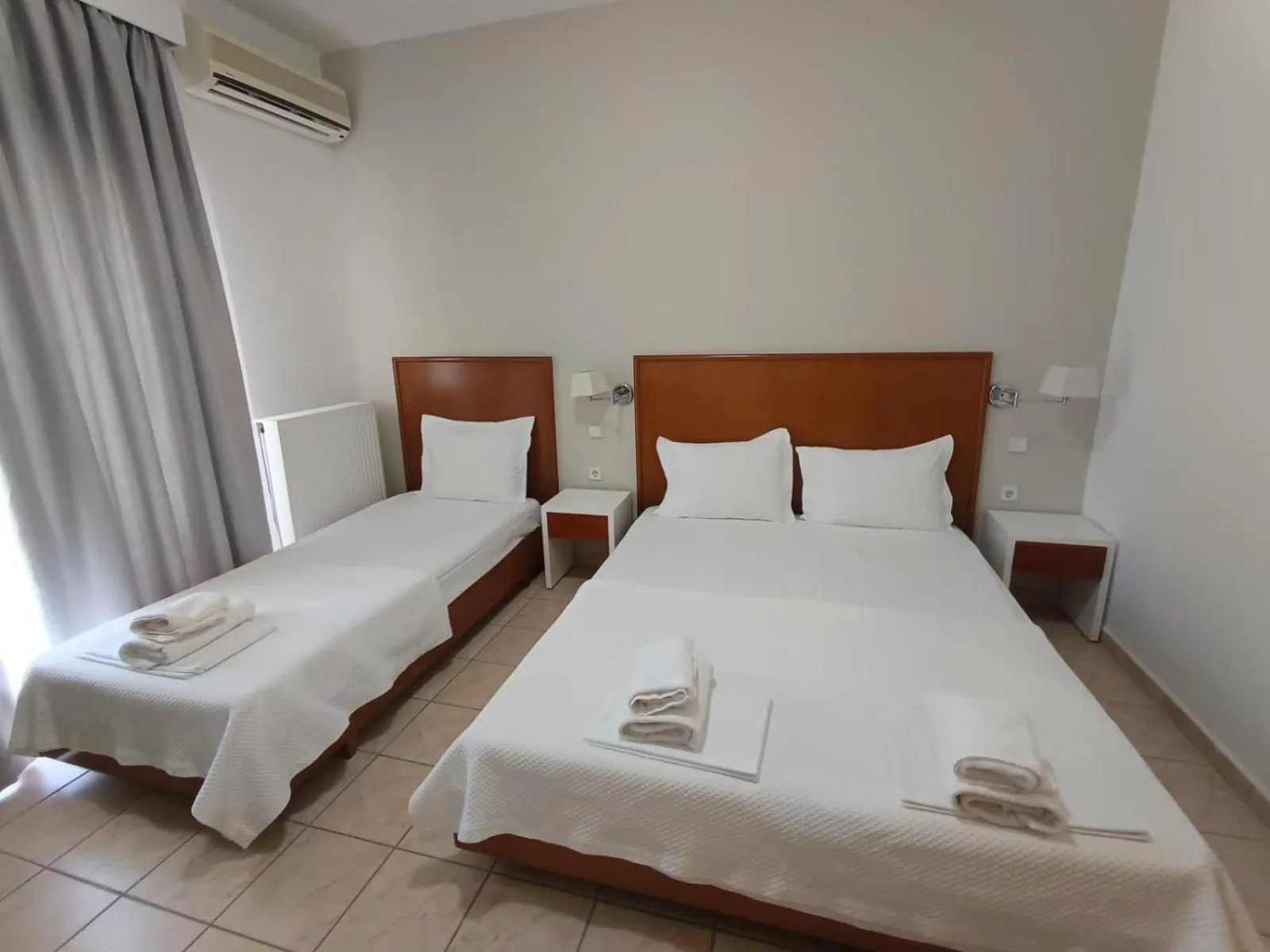 Bed in Stavros Beach Hotel