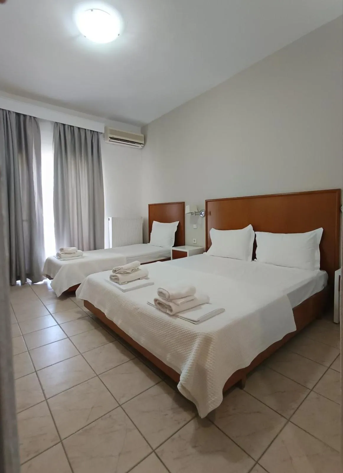 Bed in Stavros Beach Hotel