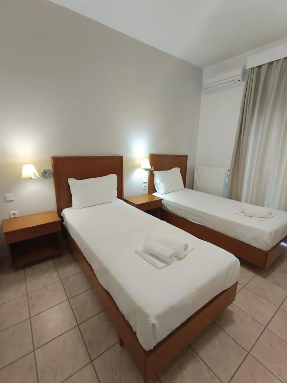 Bed in Stavros Beach Hotel