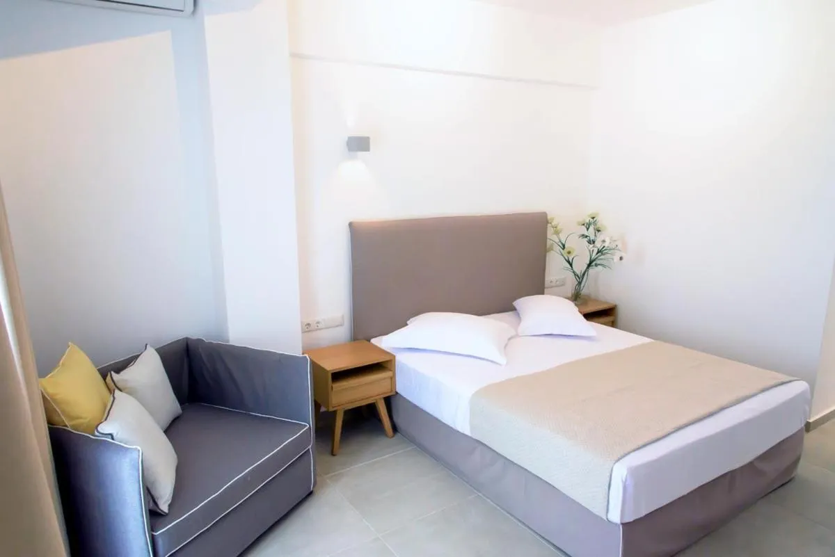 Bed in Stavros Beach Hotel