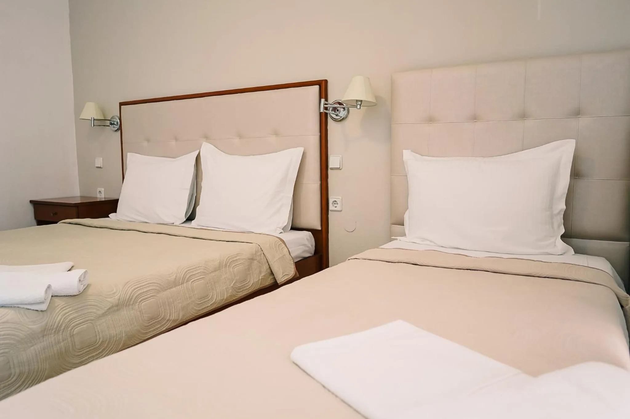 Bed in Stavros Beach Hotel