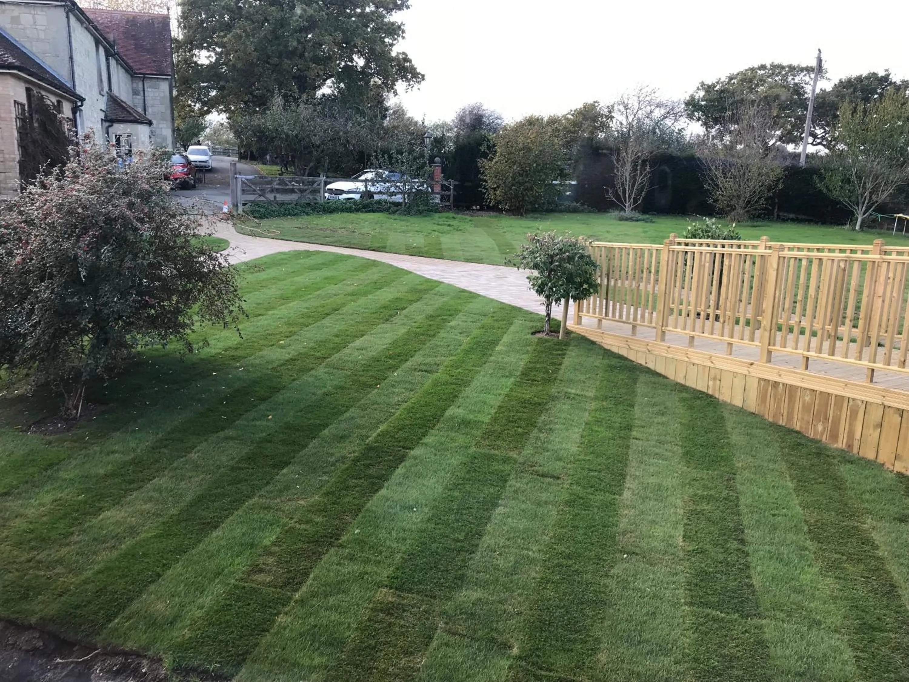 Garden view in Godshill Park Barn