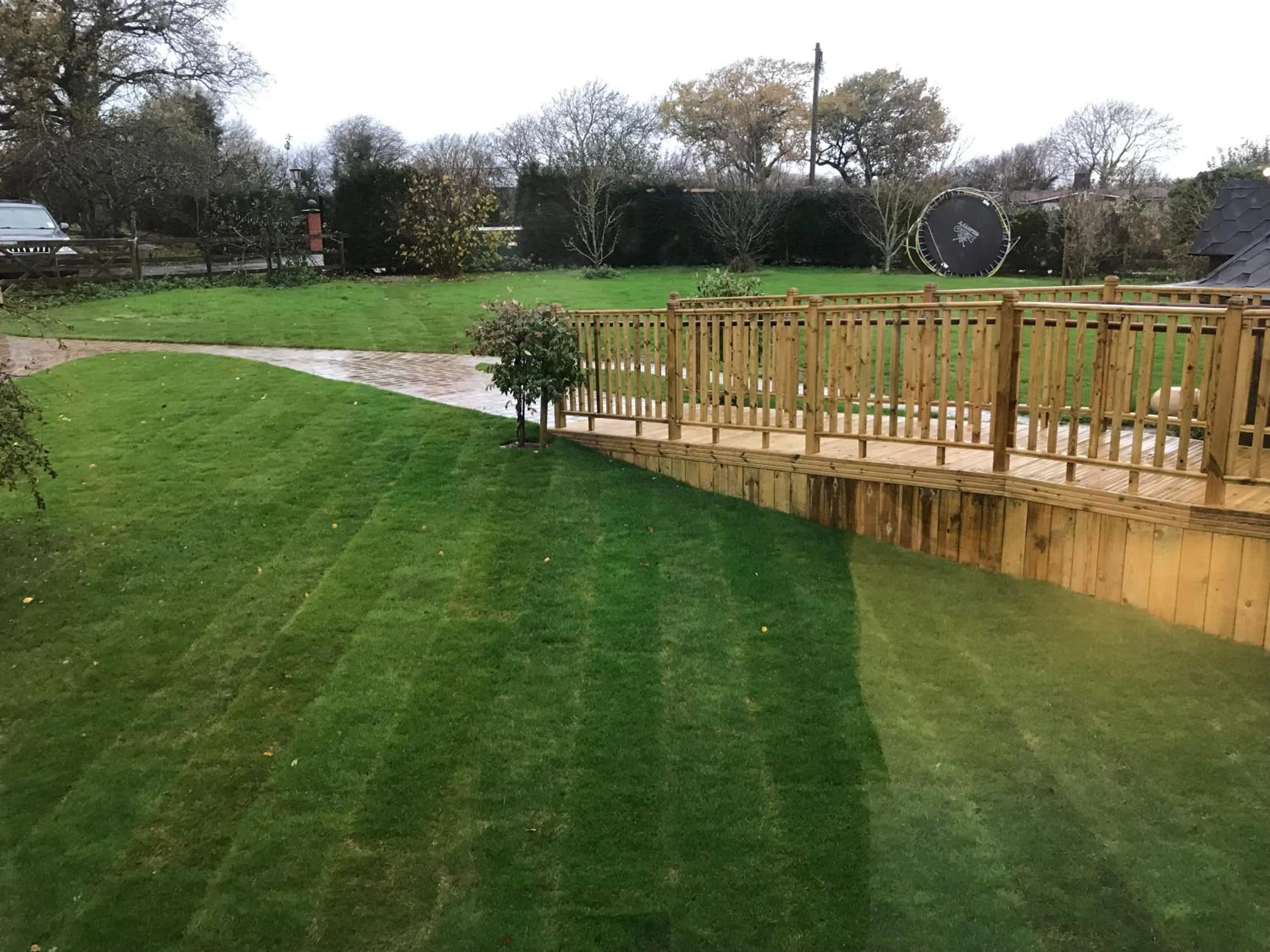 Garden view in Godshill Park Barn