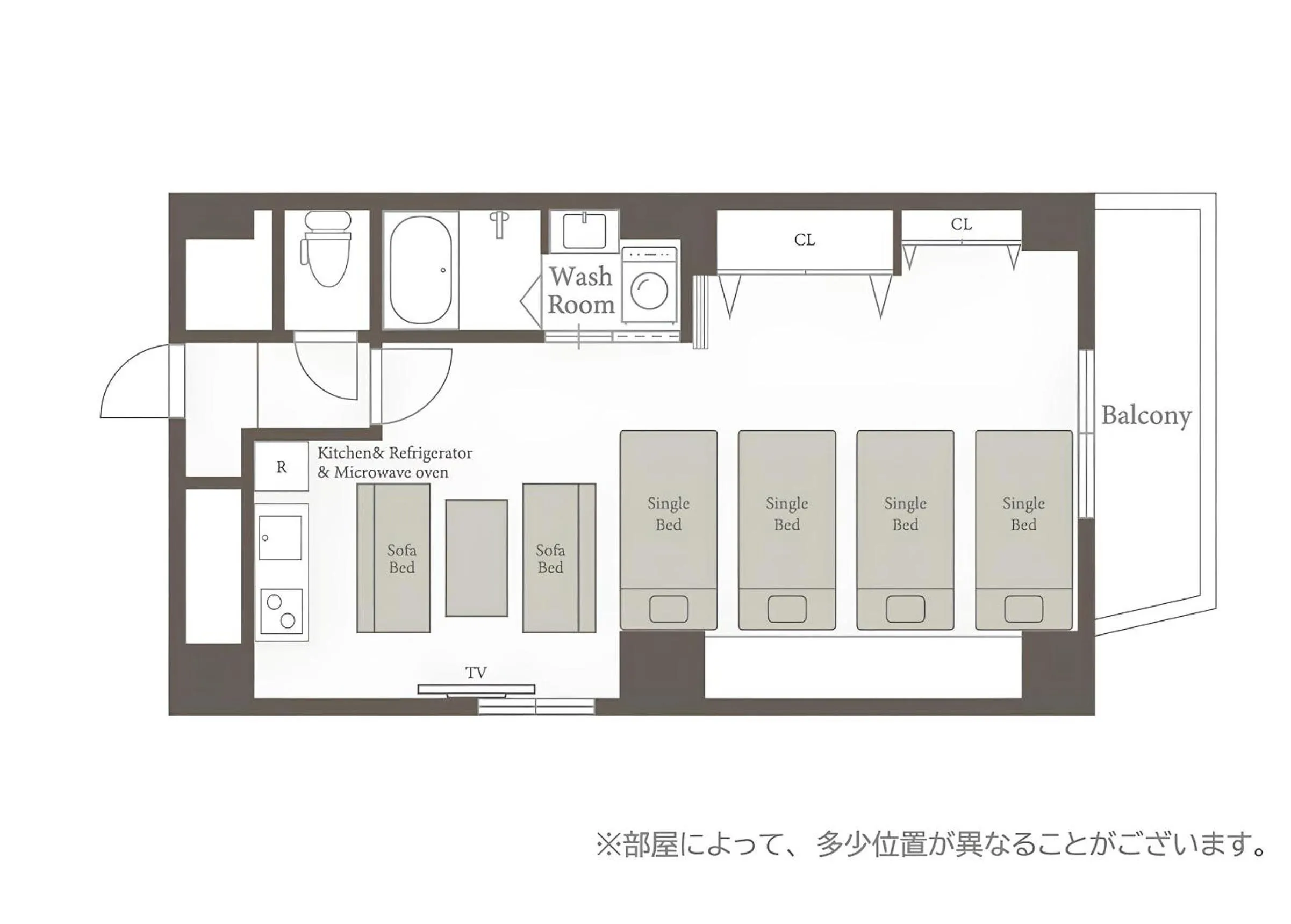Floor plan in TAKUTO STAY SAKAISUJI-HOMMACHI