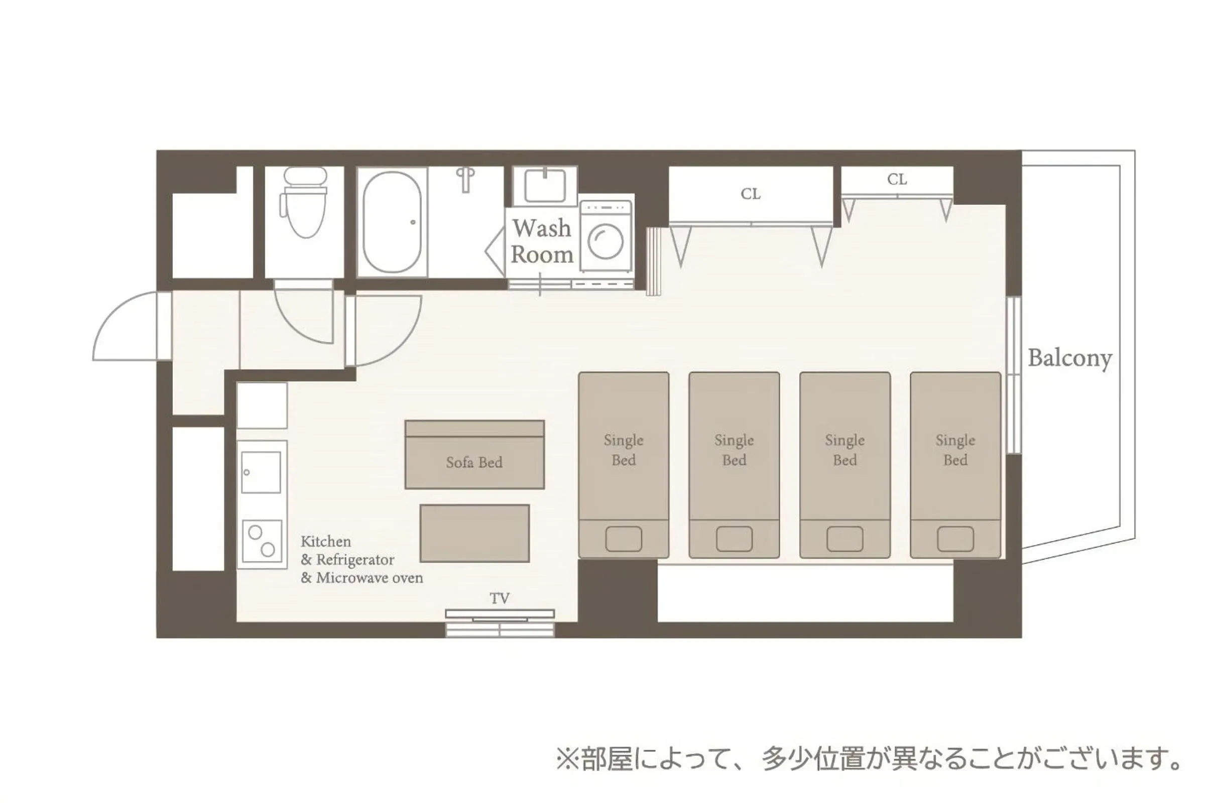 Floor plan in TAKUTO STAY SAKAISUJI-HOMMACHI