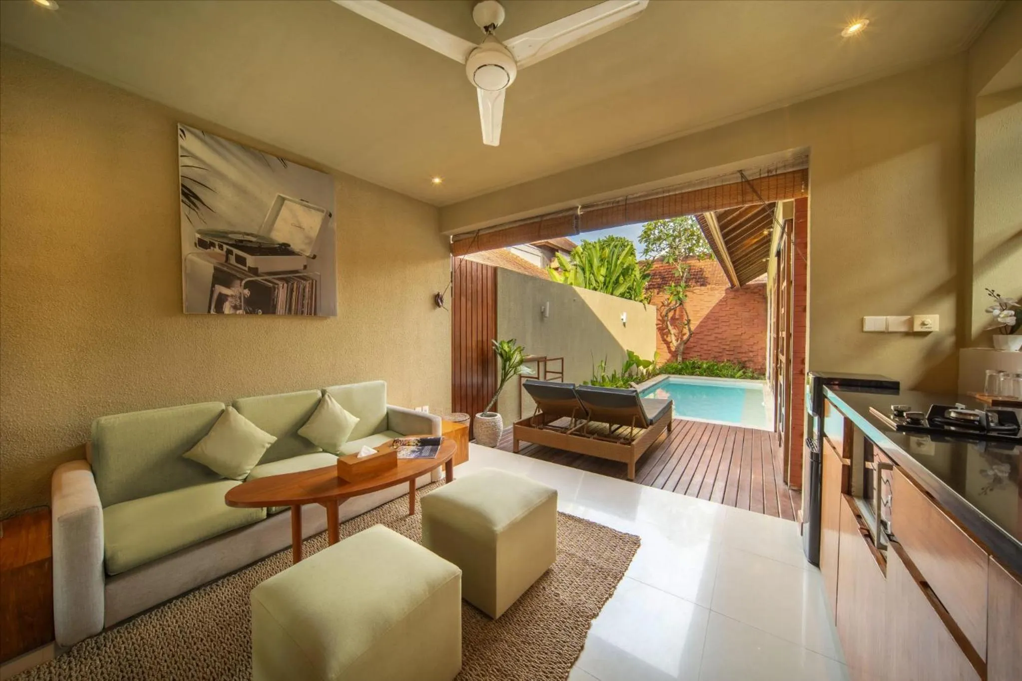 Living room in Manca Villa Canggu by Ini Vie Hospitality