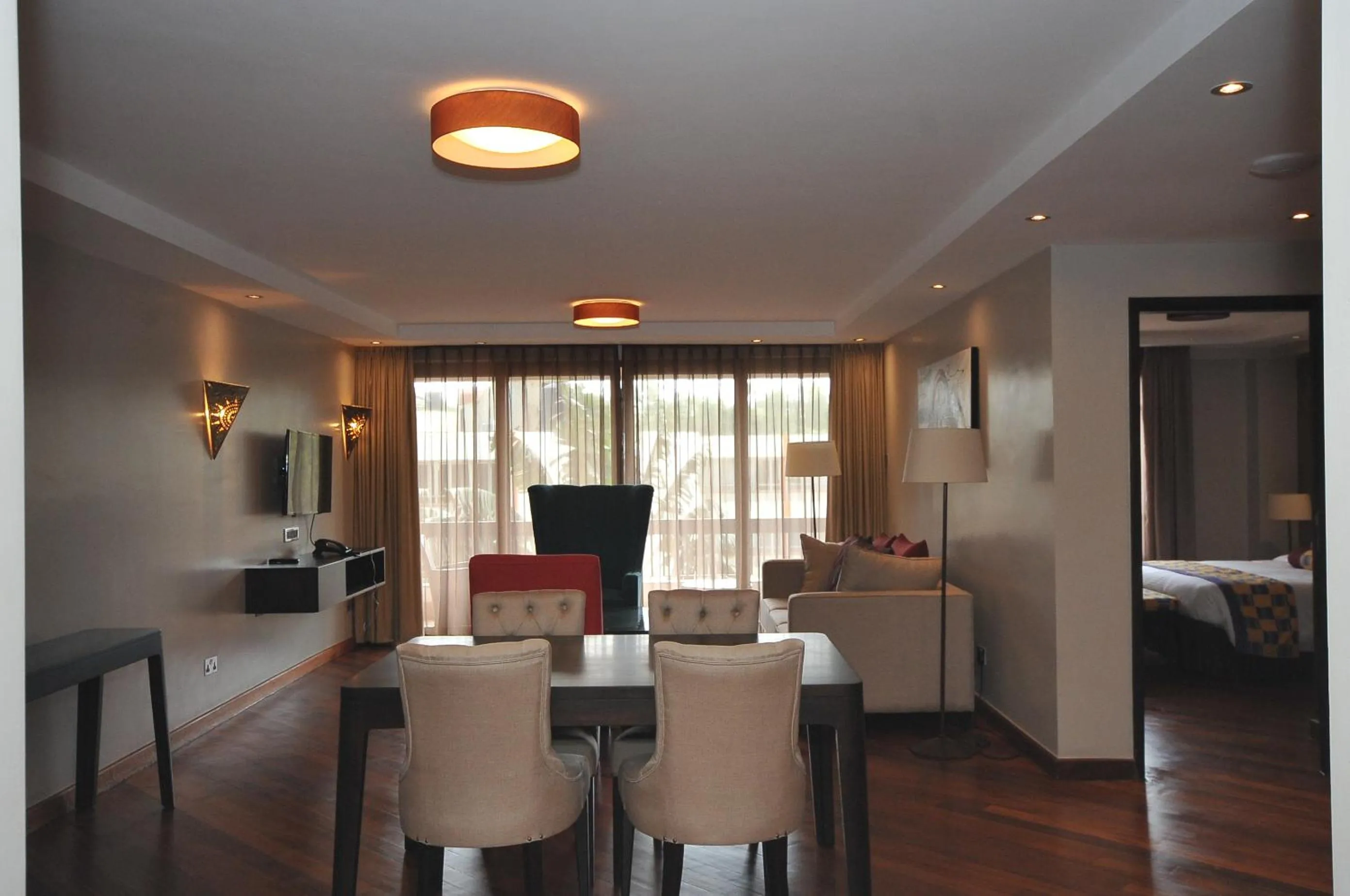 Dining area, Bed in Longonot Place Serviced Apartment-Nairobi, City Centre CBD
