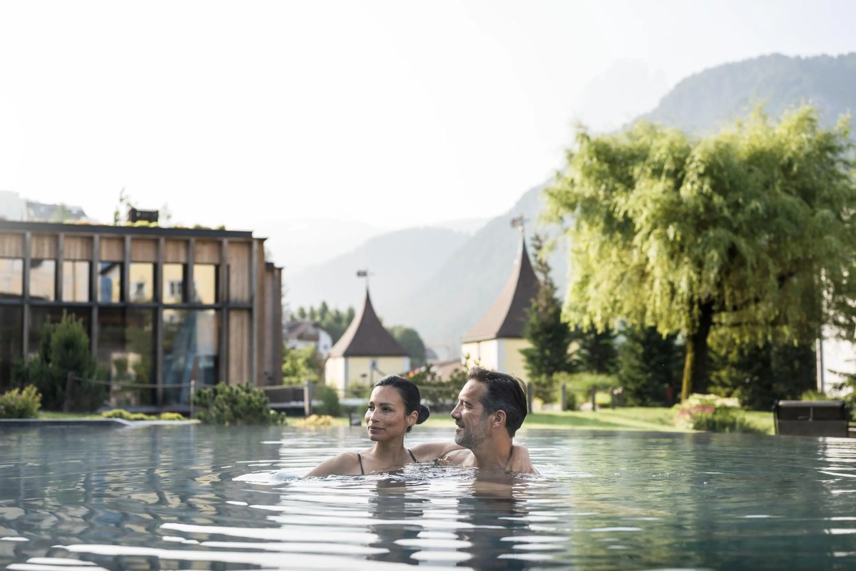Pool view in Adler Spa Resort Dolomiti