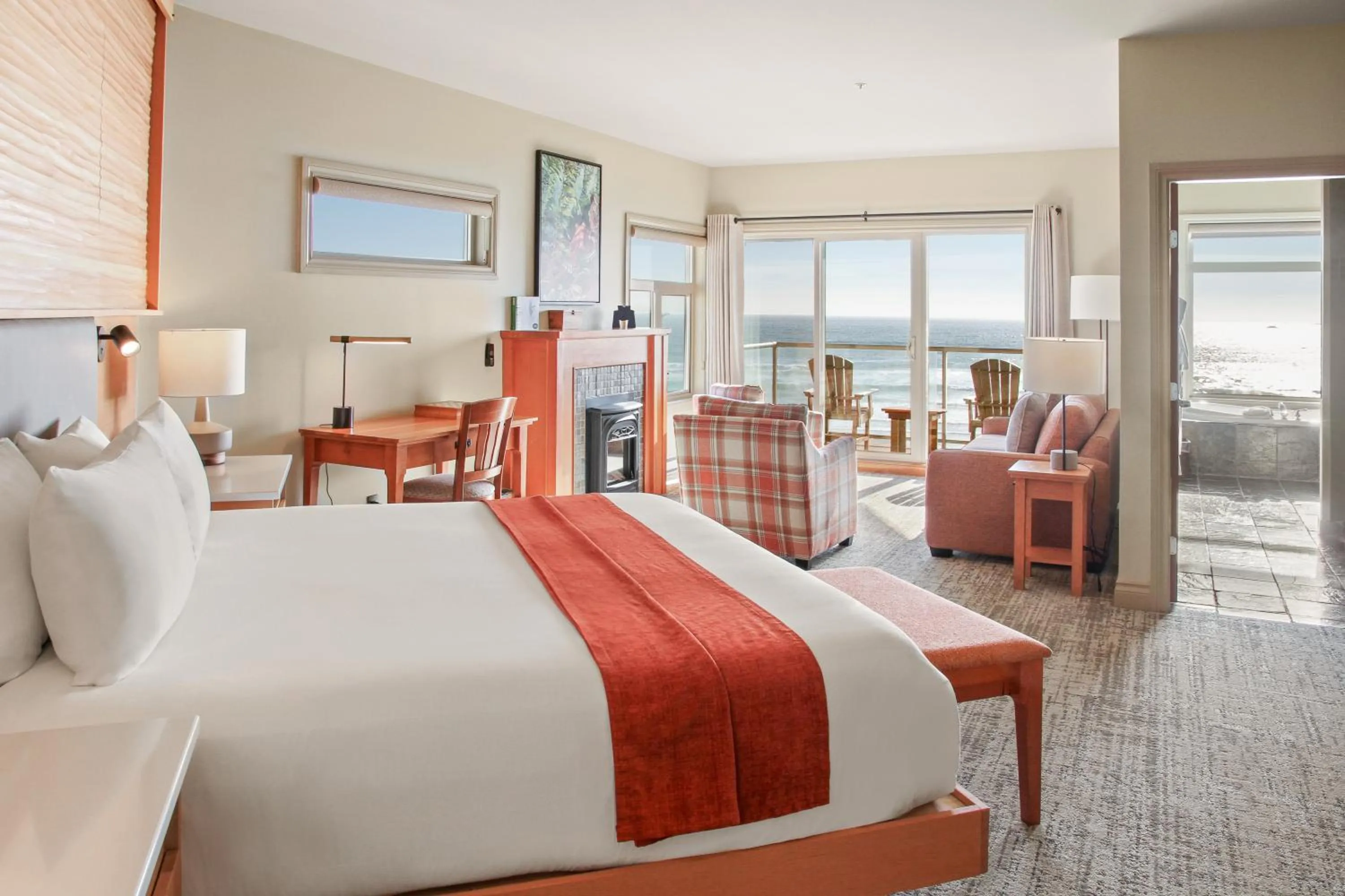 Seating area, Bed in Long Beach Lodge Resort