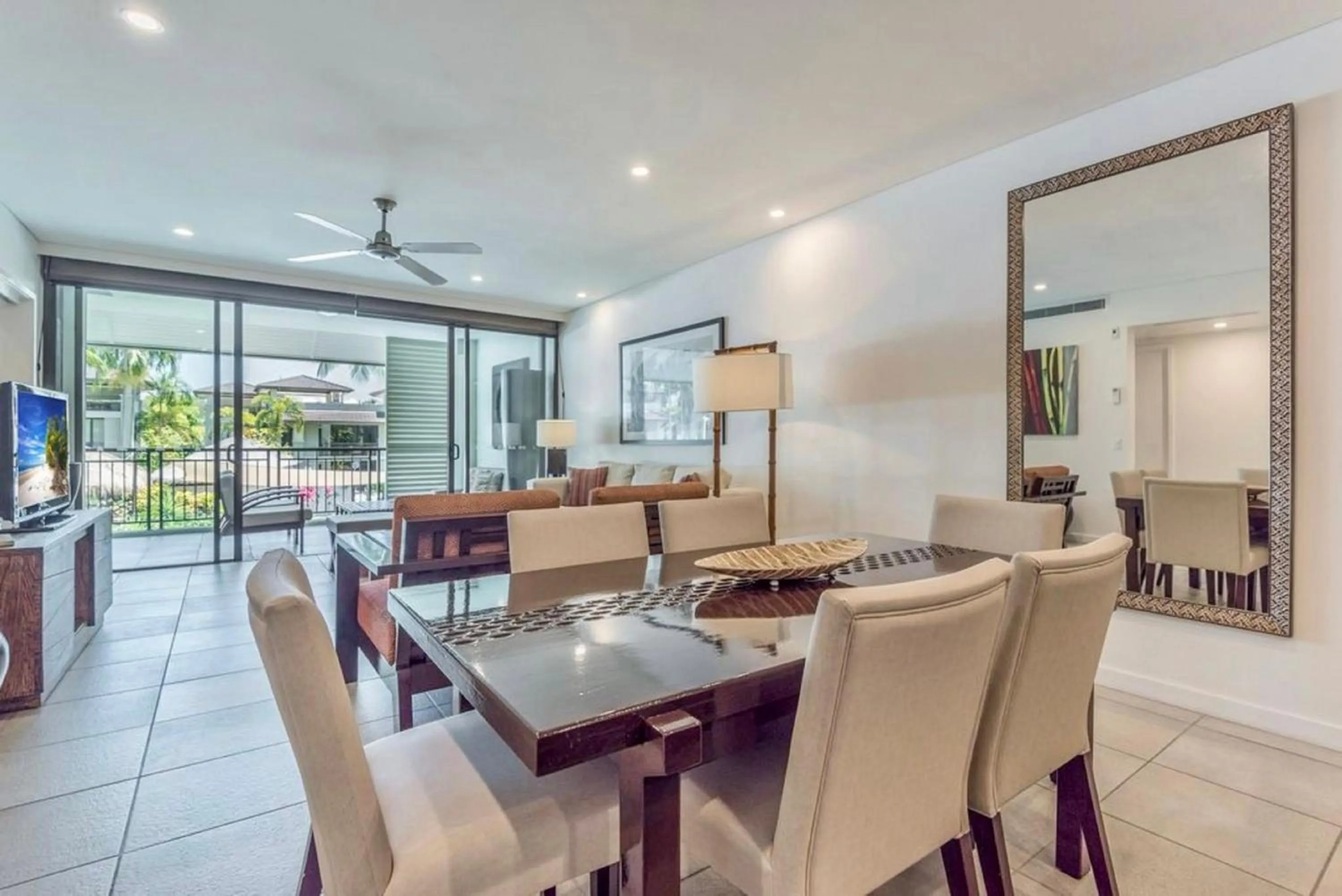 Dining area in Luxury Apartments at Temple Resort and Spa Port Douglas