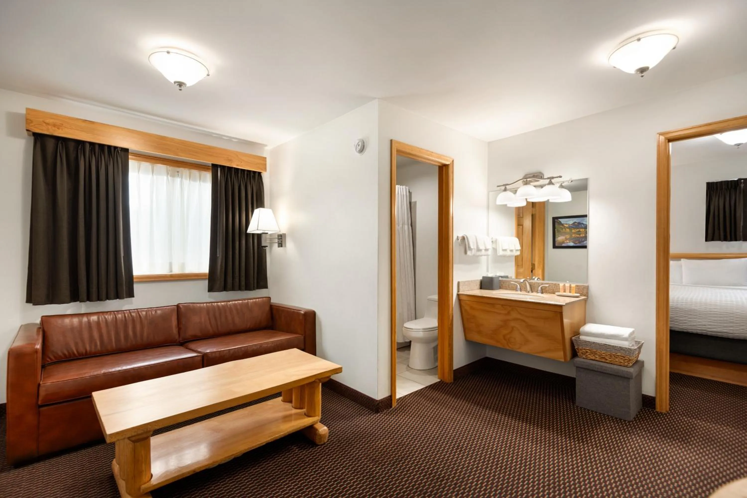 Living room, Bed in Nordic Lodge