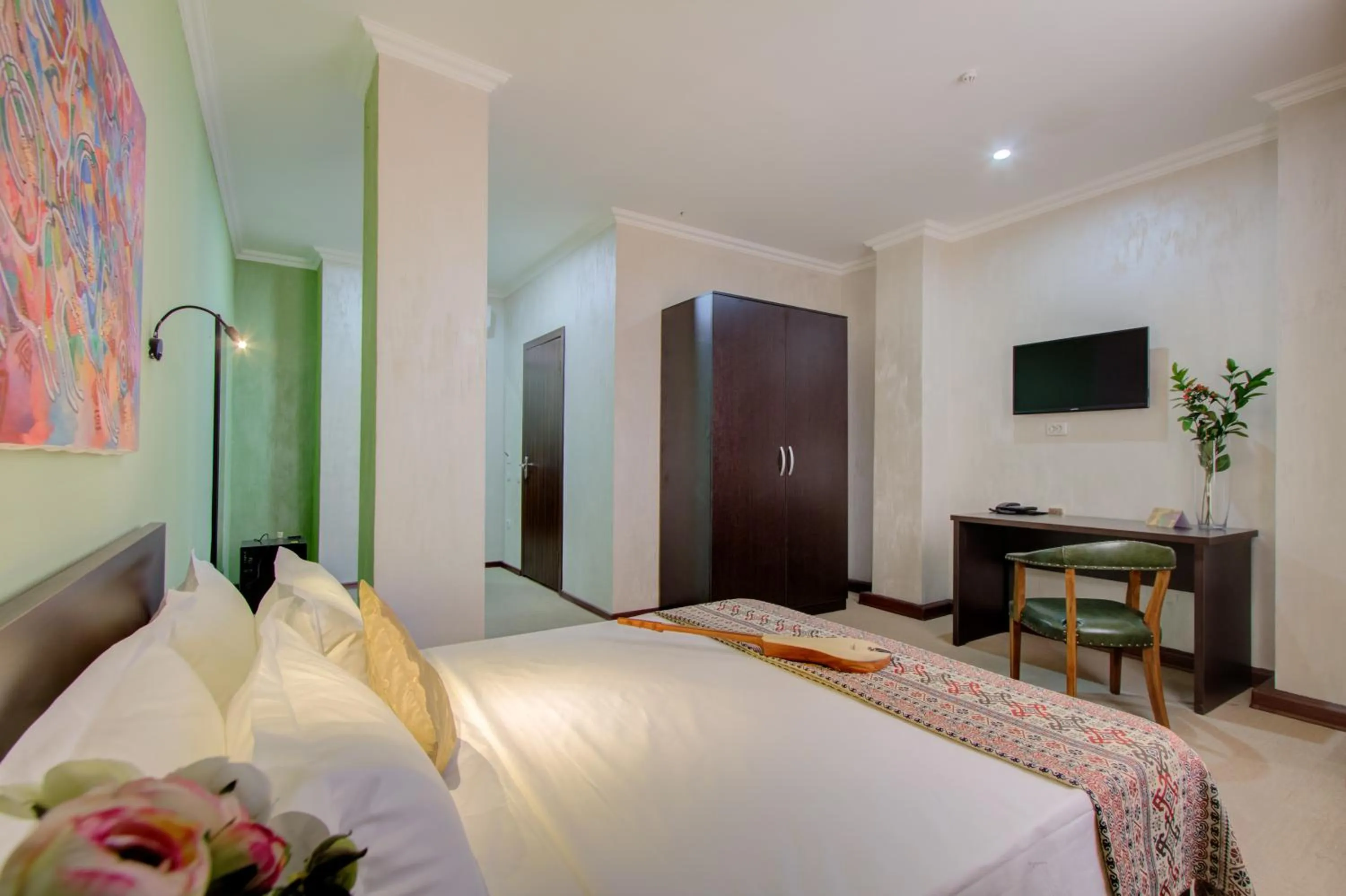 Bed in Olive Hotel Bishkek