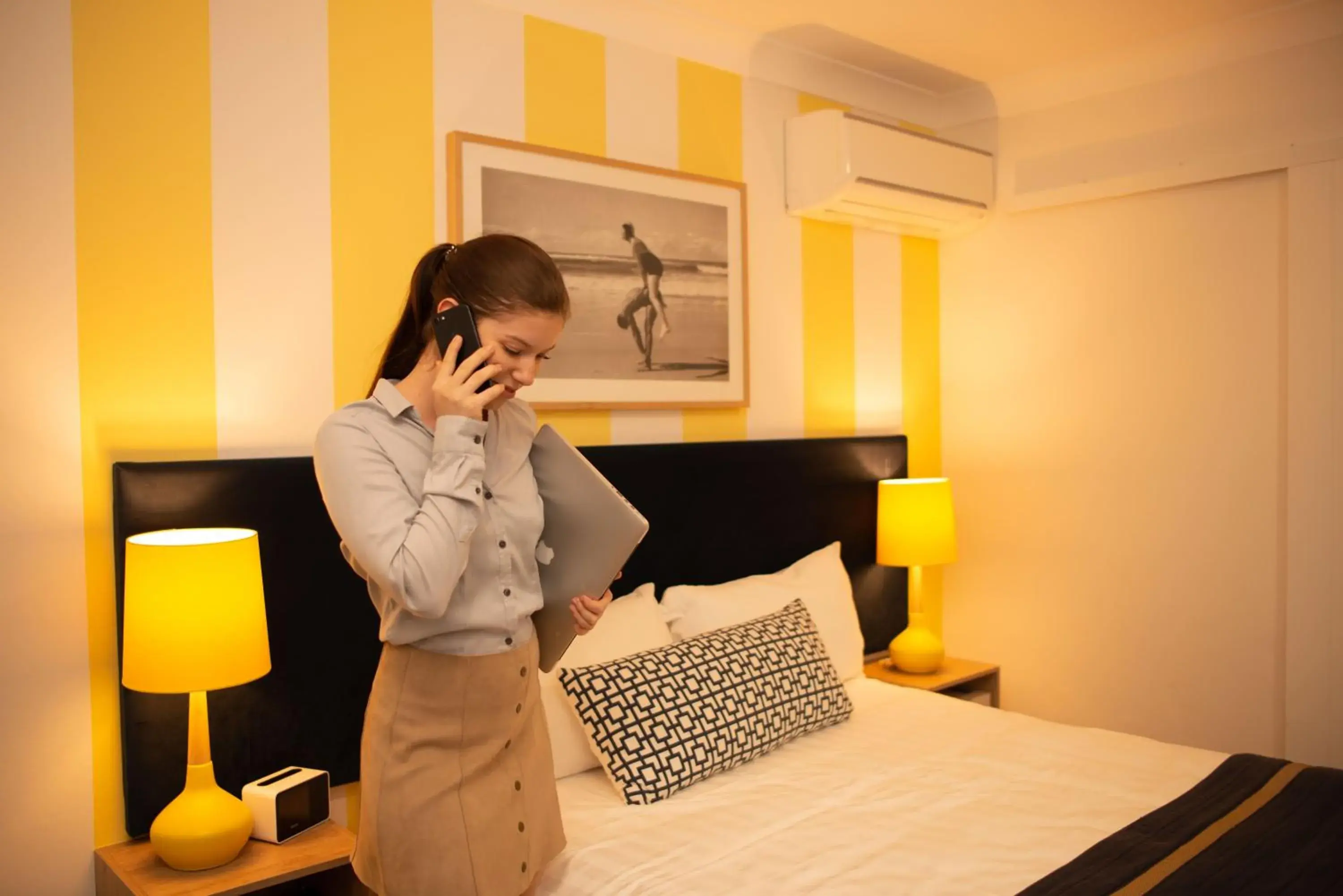 View (from property/room), Bed in Blue Heron Boutique Motel View (from property/room), Bed in Blue Heron Boutique Motel