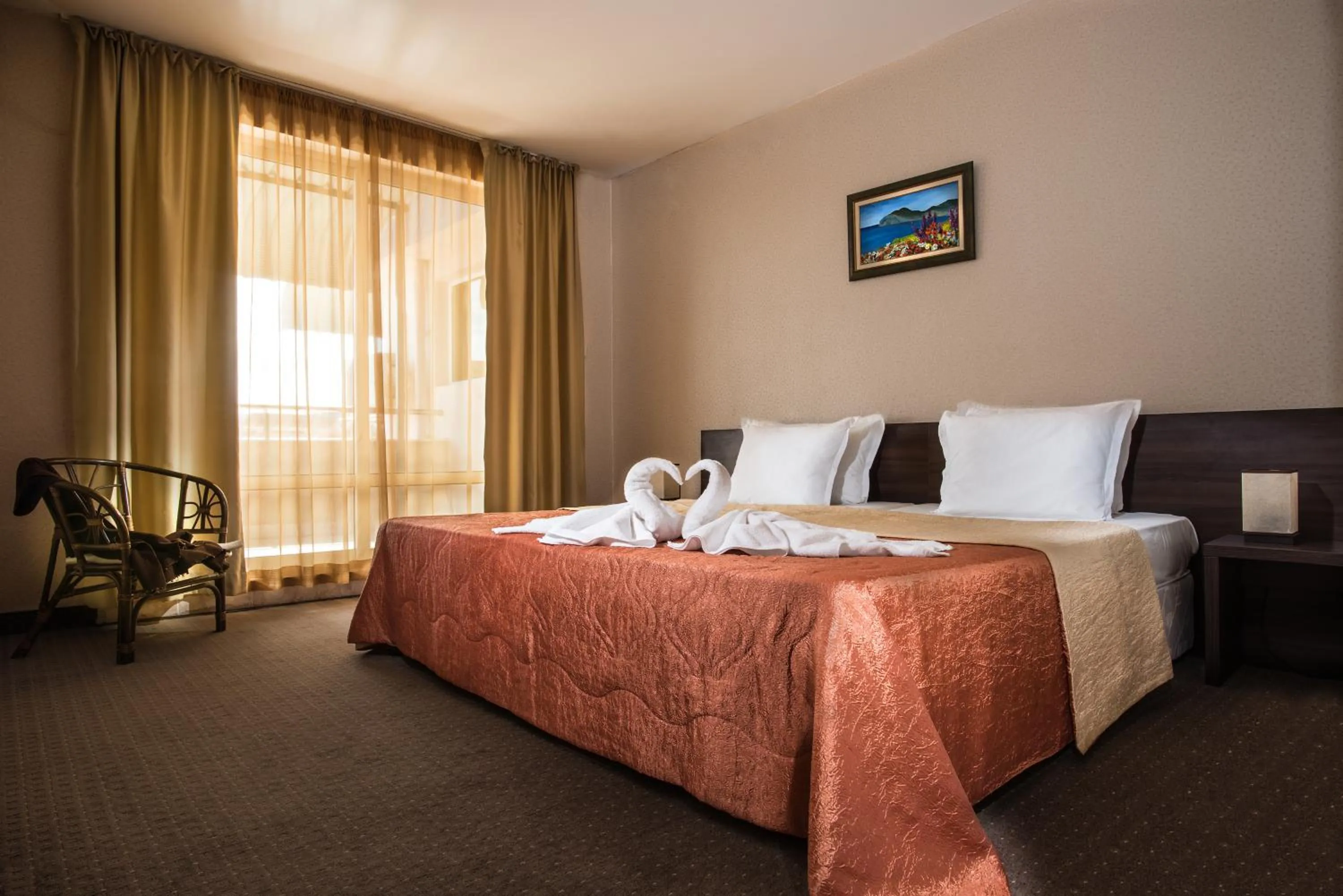 Bed in Flagman Hotel