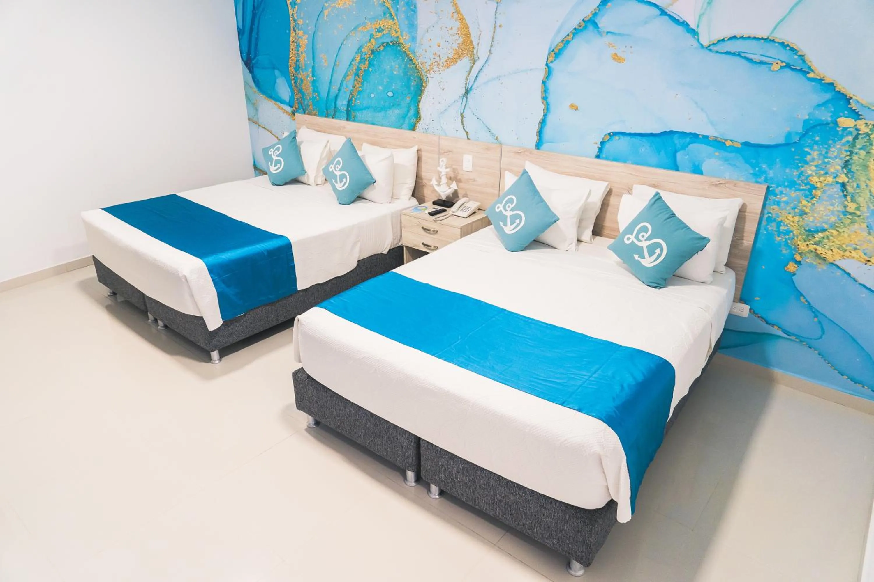Bed in Sea Colors Hotel
