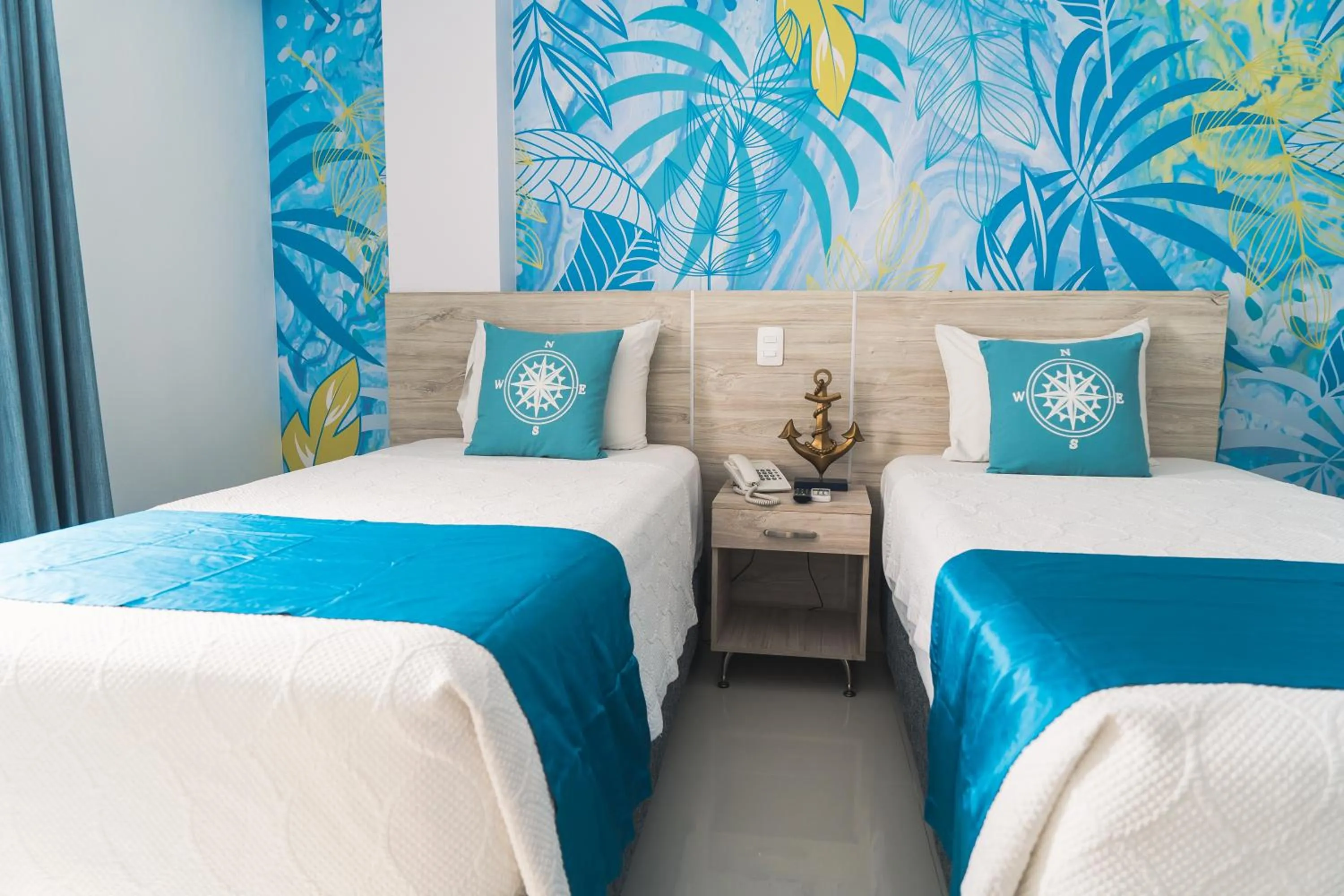 Bed in Sea Colors Hotel